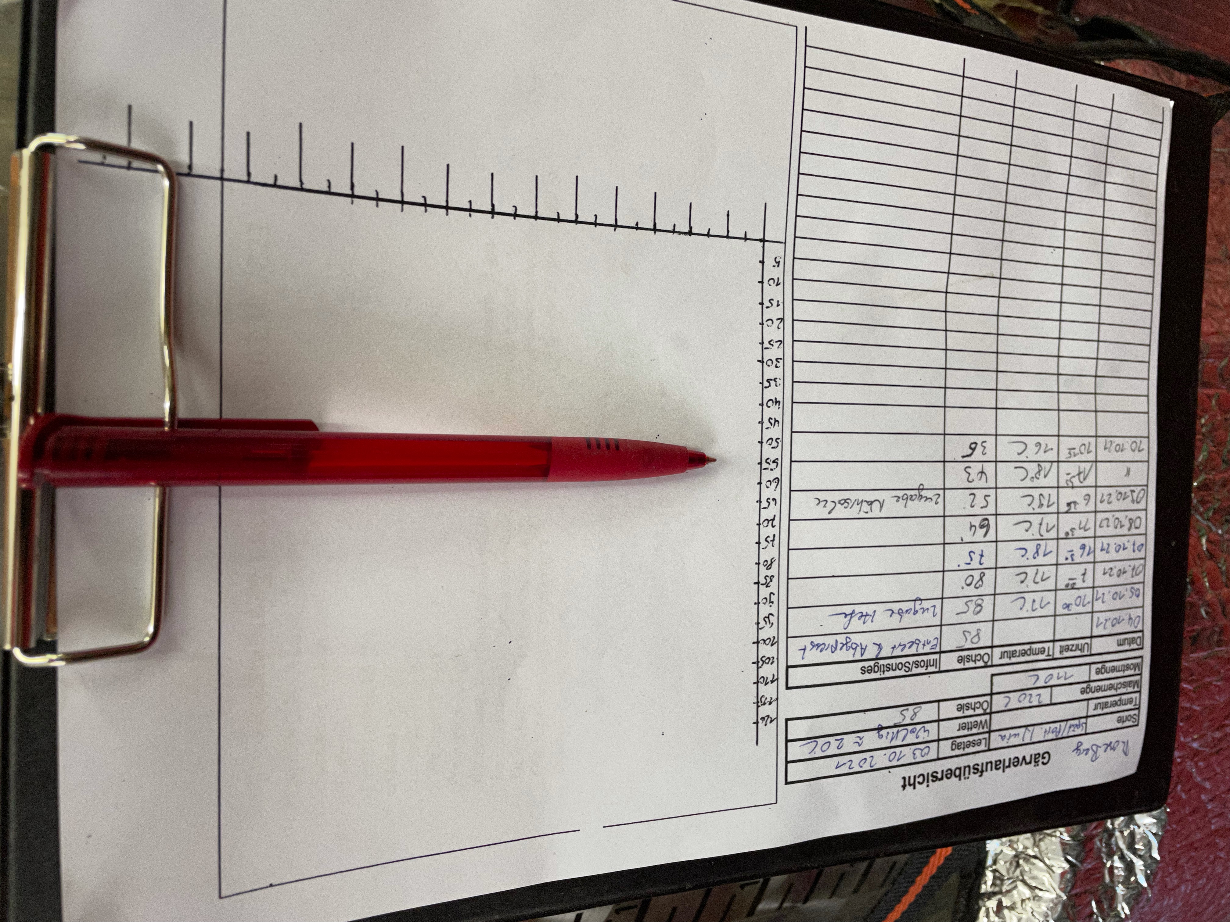 Gärverlauf des Unruhestand-Weins