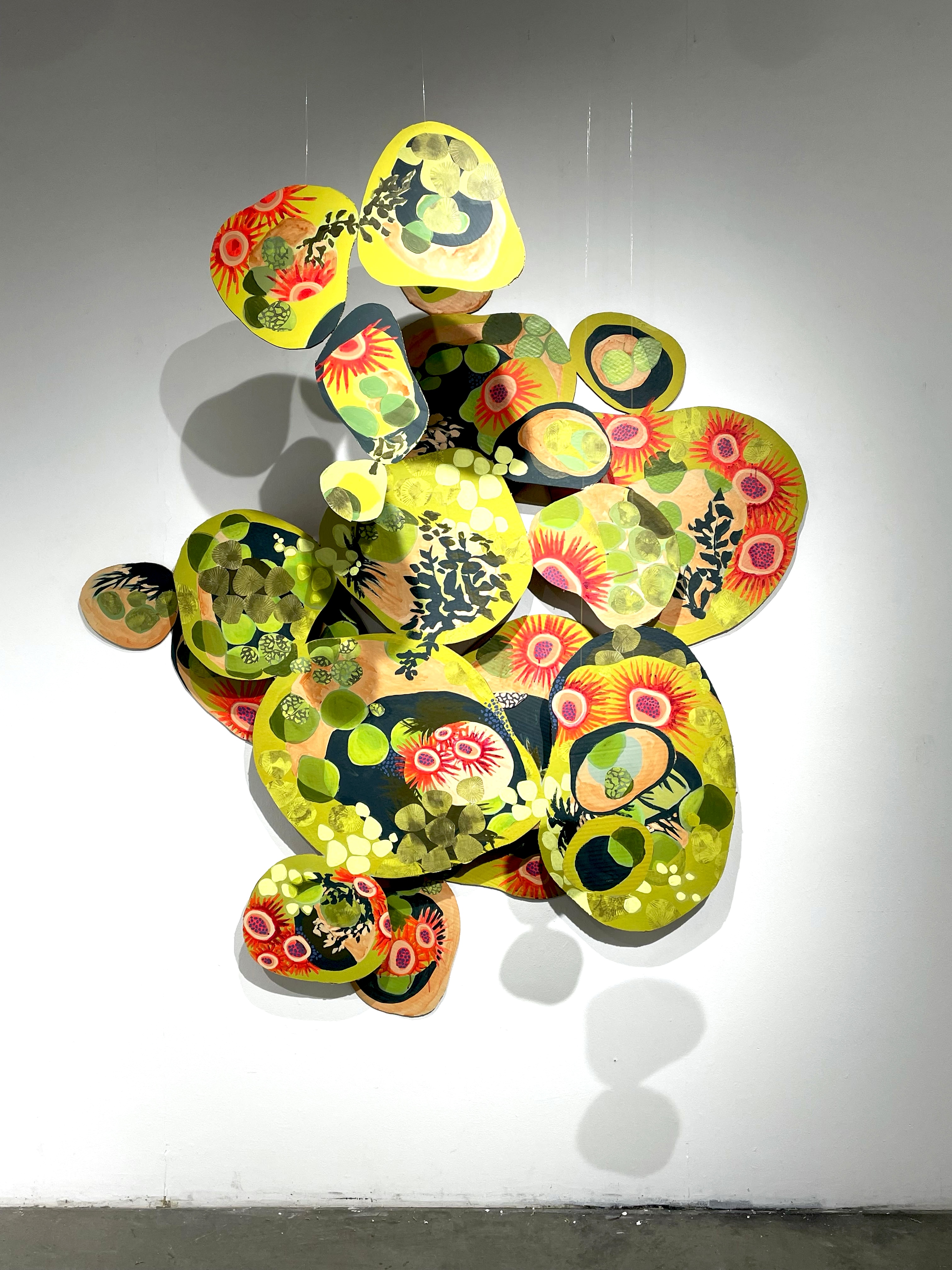 "Amass" Acrylic and Paper on Cardboard, 72"x60"