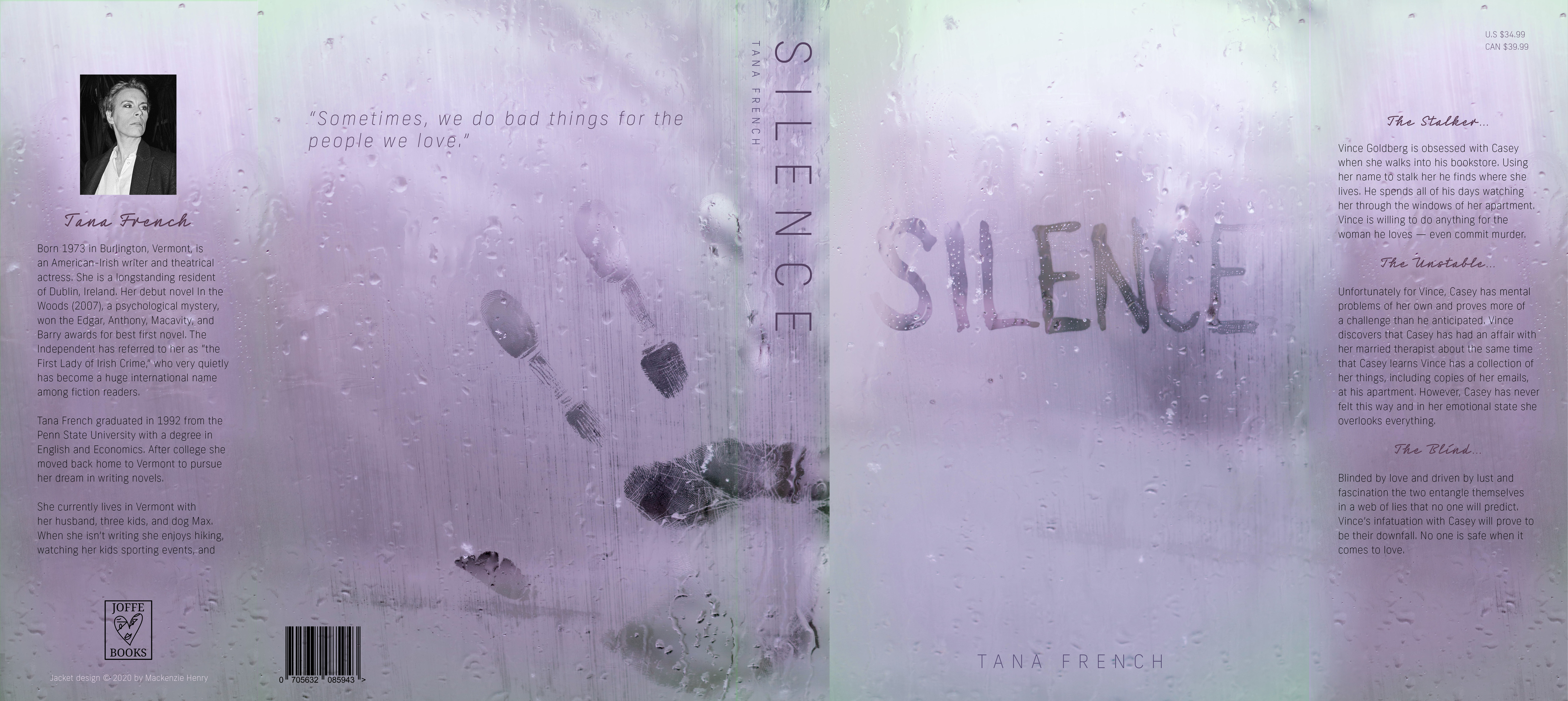 Silence Typographic Book Jacket Layout