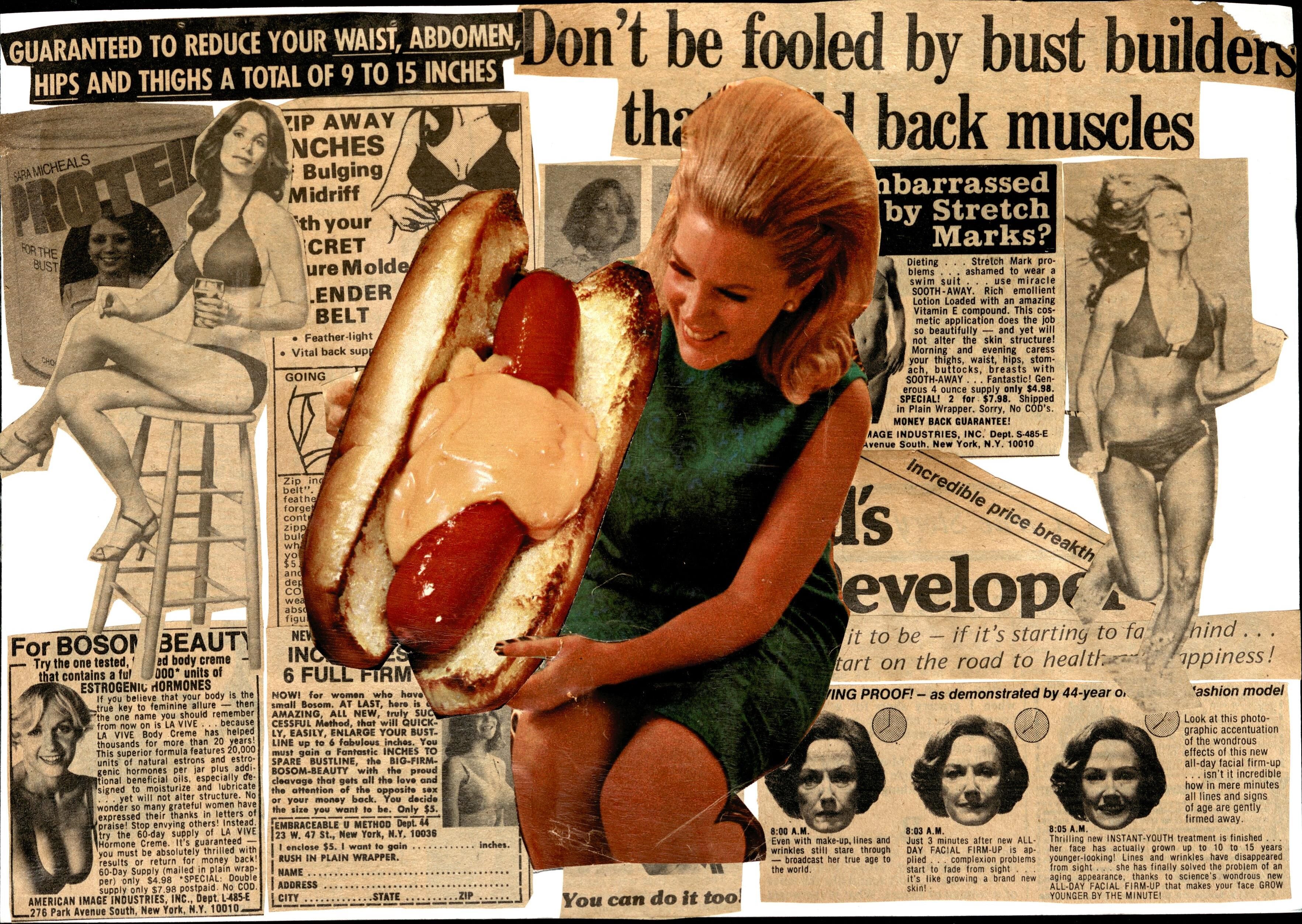 "Hot Diggity Dog!", collage (2022)