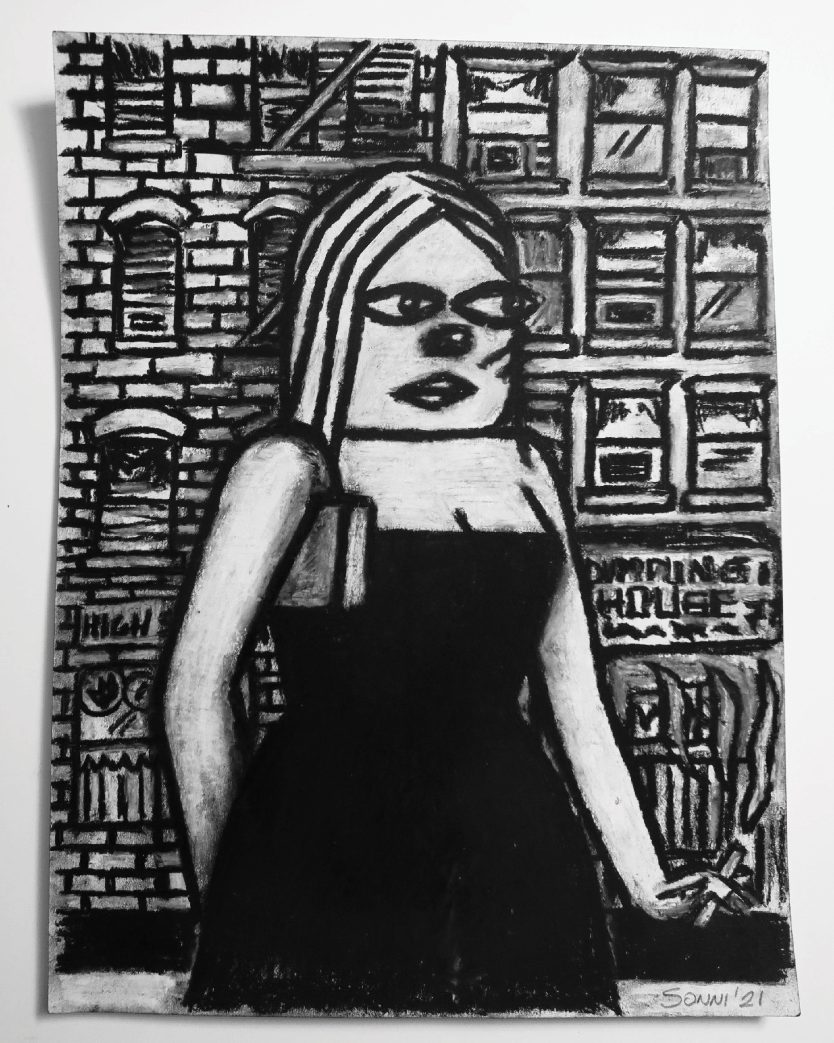 SOFT PASTEL & CHARCOAL ON PAPER12x9 IN // 2021SOLD