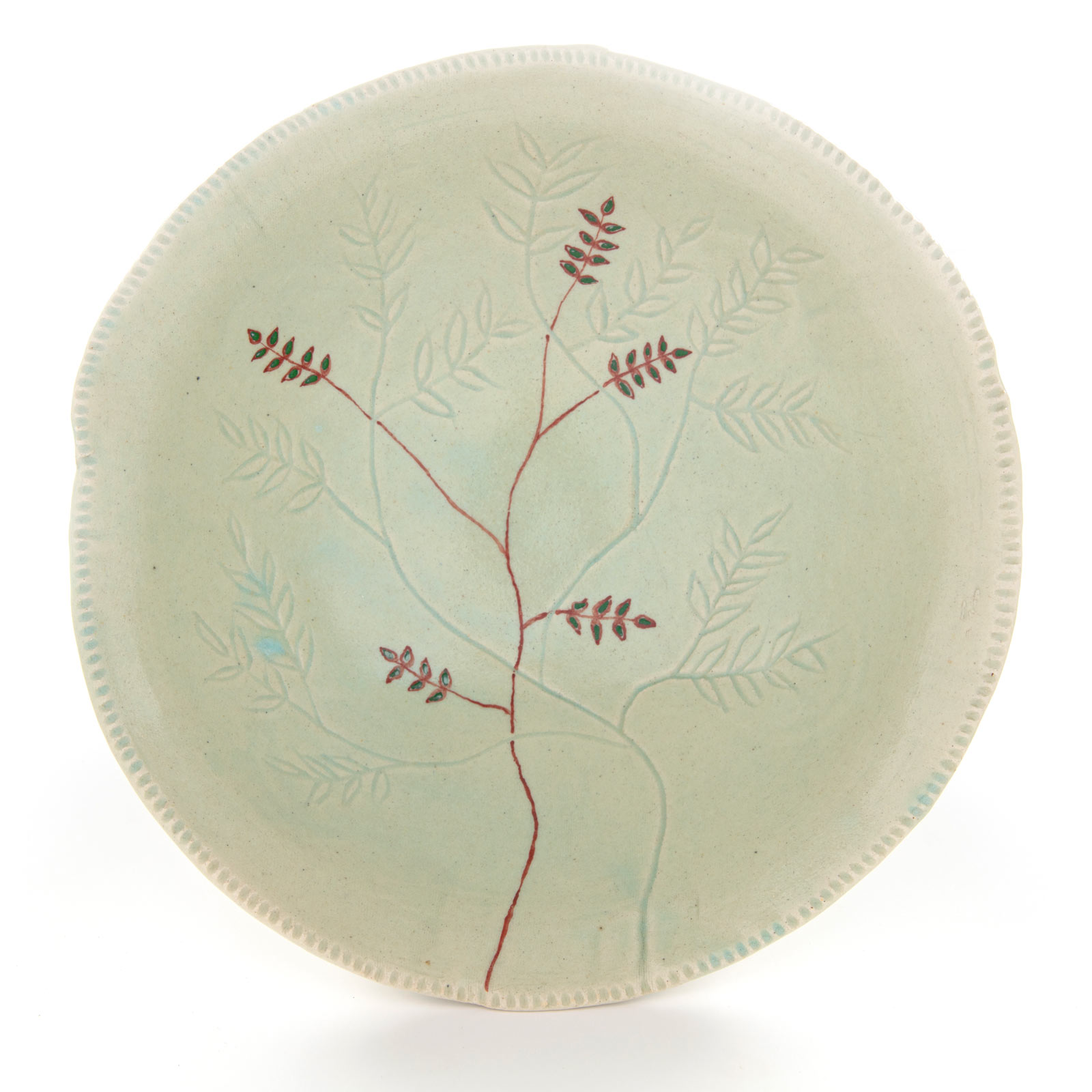 Bowl with leaves, 4.2.20Glazed ceramic stoneware11 x 27.5cm