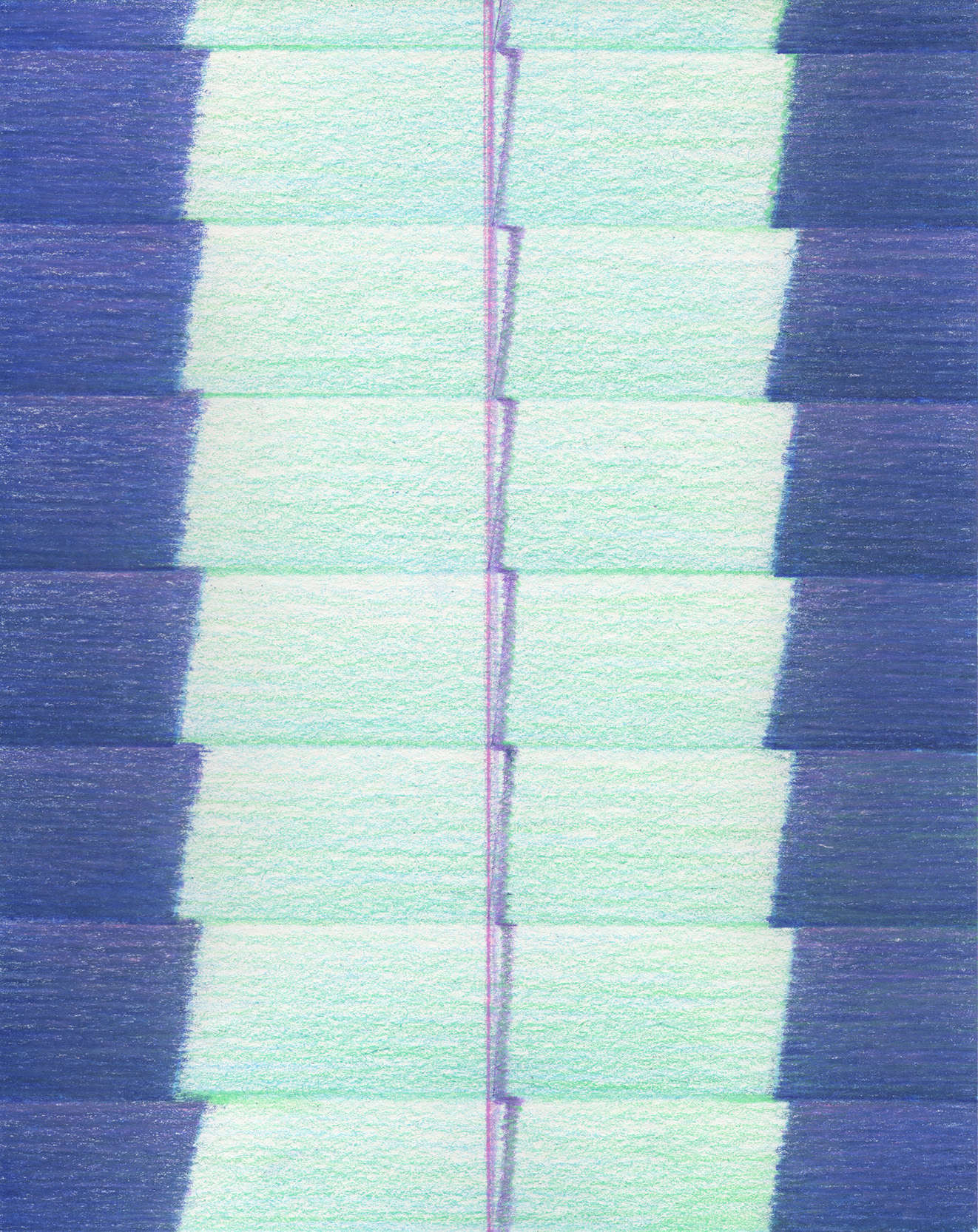 Venetian Blind Drawing no.2, Colored pencil on paper, 21.3x16.9cm, 2017
