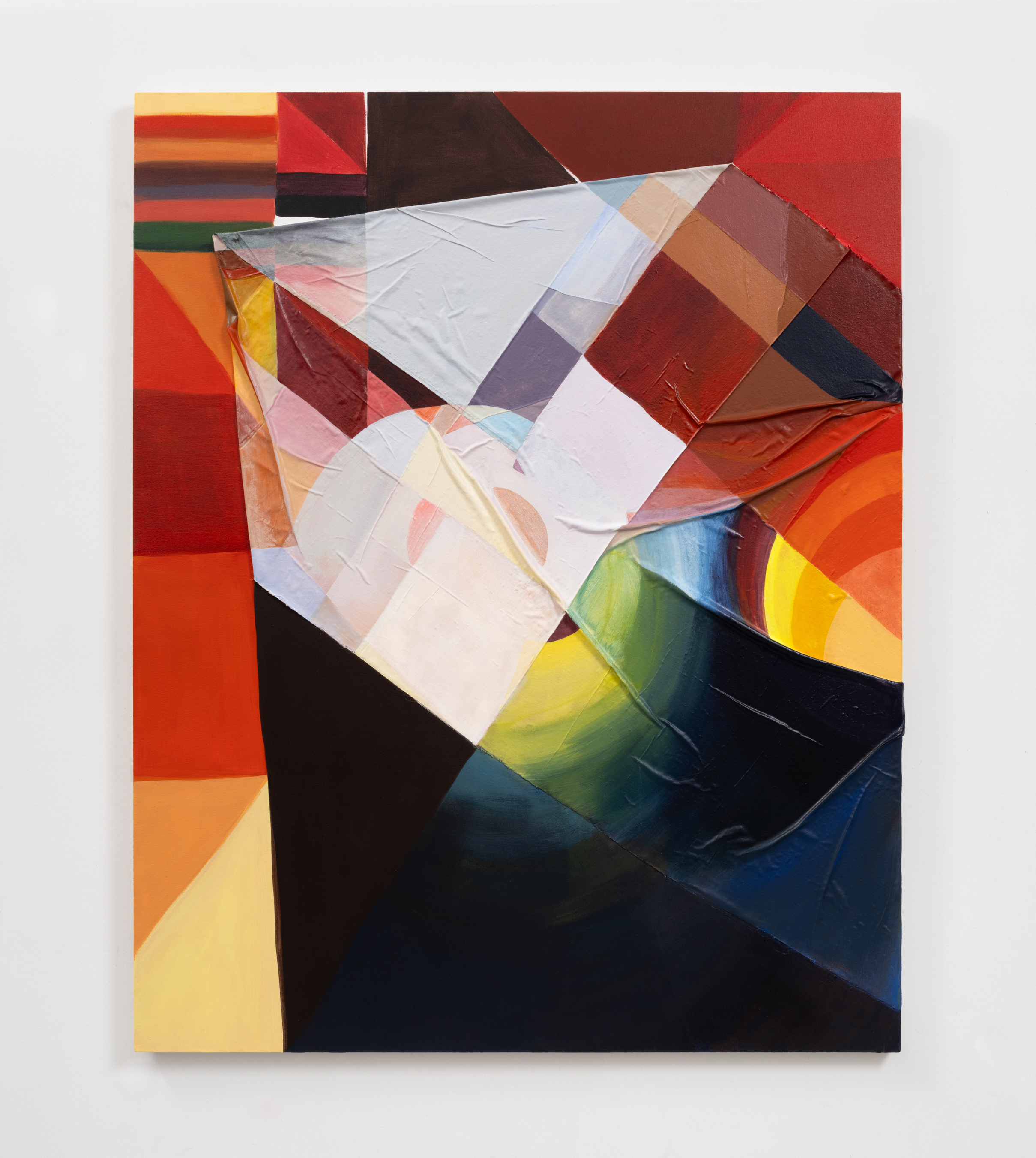 Universe, 2025, 60 x 48 in, Acrylic and muslin on canvas