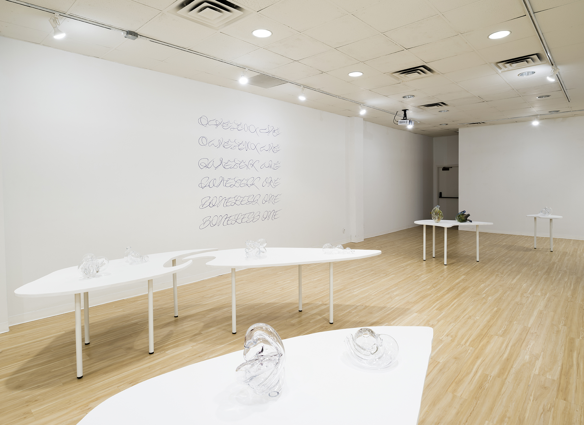 Installation view, Tuomas A. Laitinen: The Boneless One, 2021. Photo by Phil Hinge.