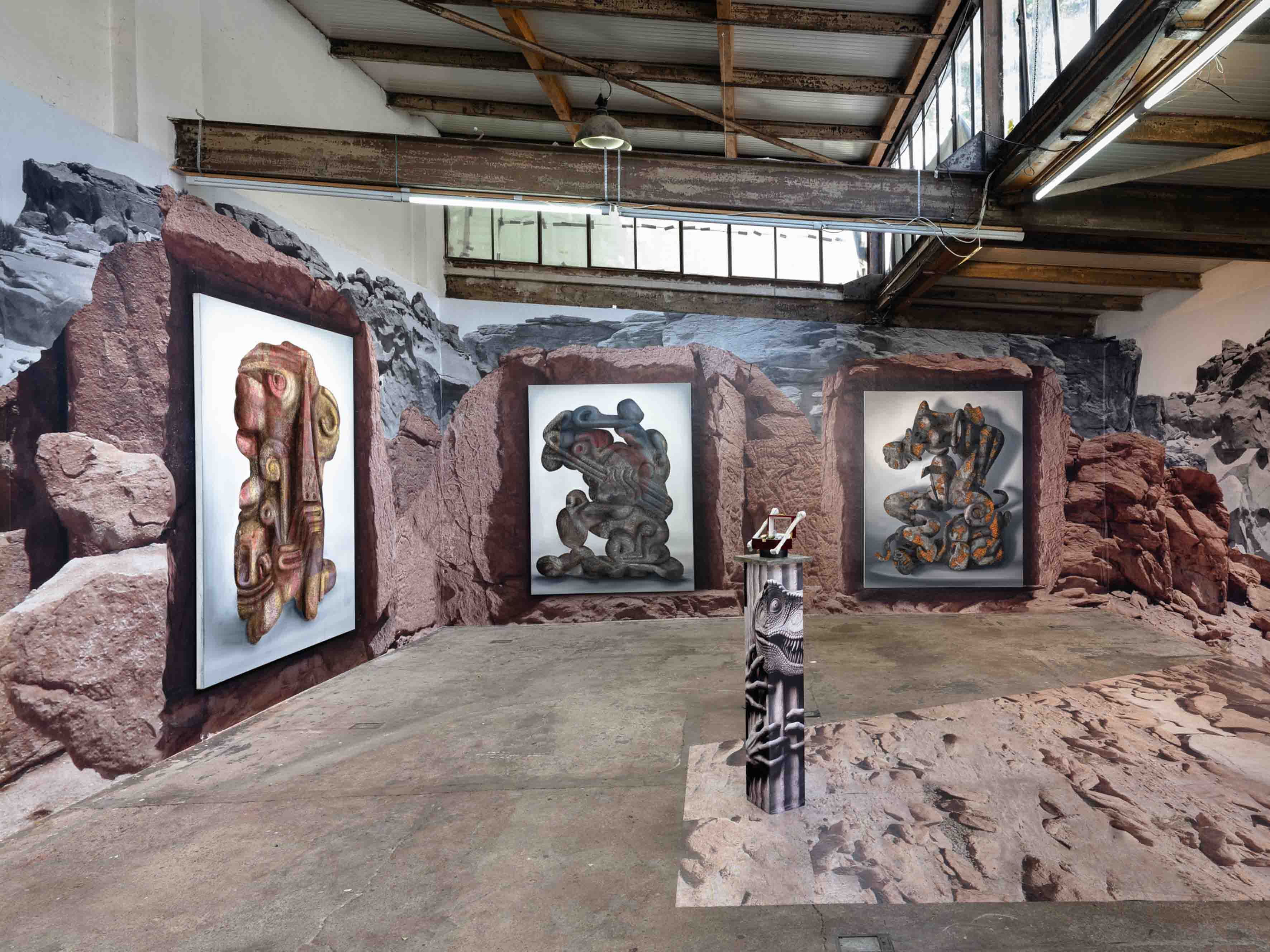 ALABASTER with works by WILHELM FREDERKING and WILLY SCHULZ at C. ROCKEFELLER CENTER FOR THE CONTEMPORARY ARTS [from 20240516 to 20240529] [Photo: Felix Adler]