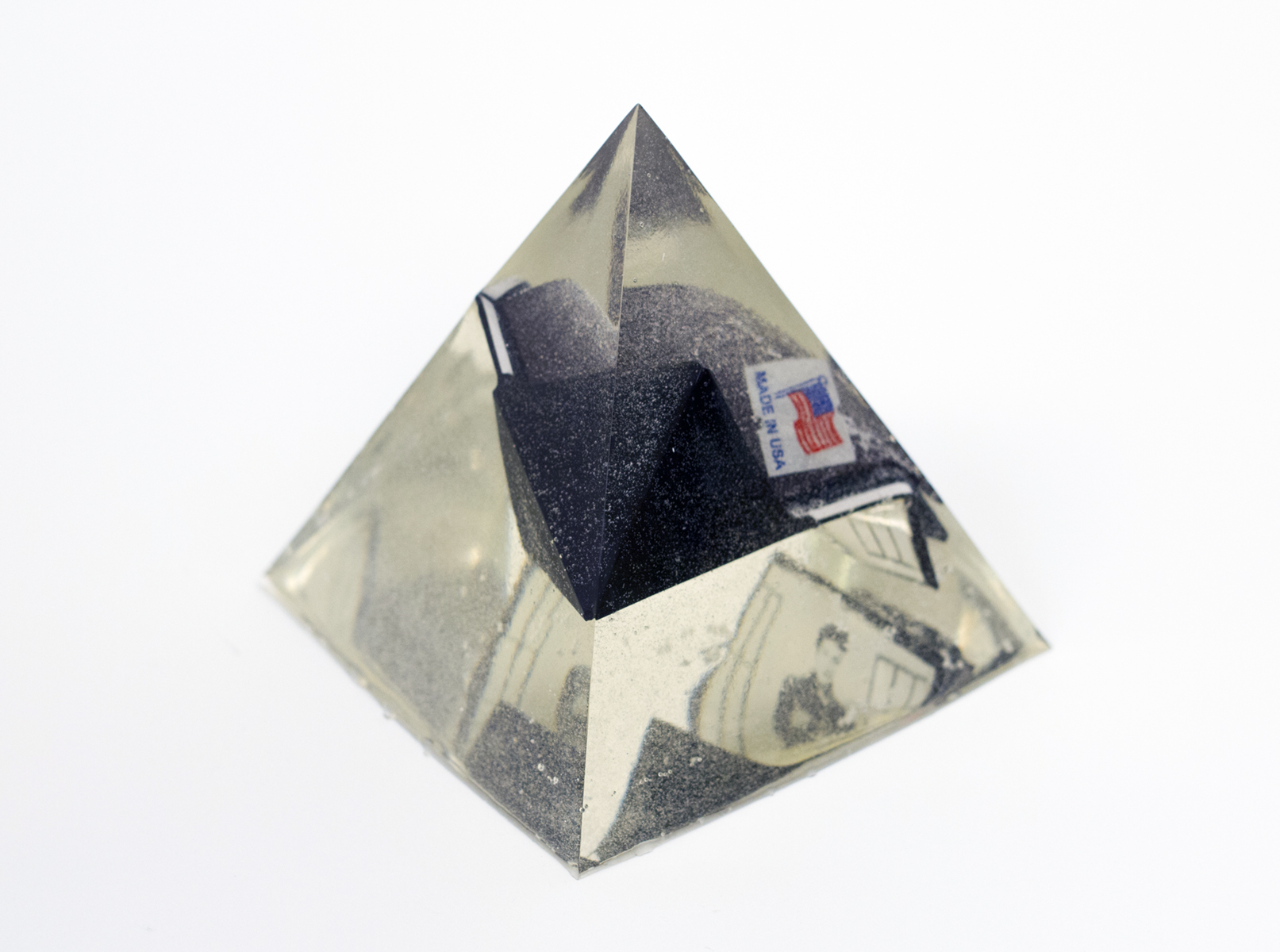 Made in USA, 2019, 4.5"x4.5"x4.5". Commemorative magnet, epoxy resin