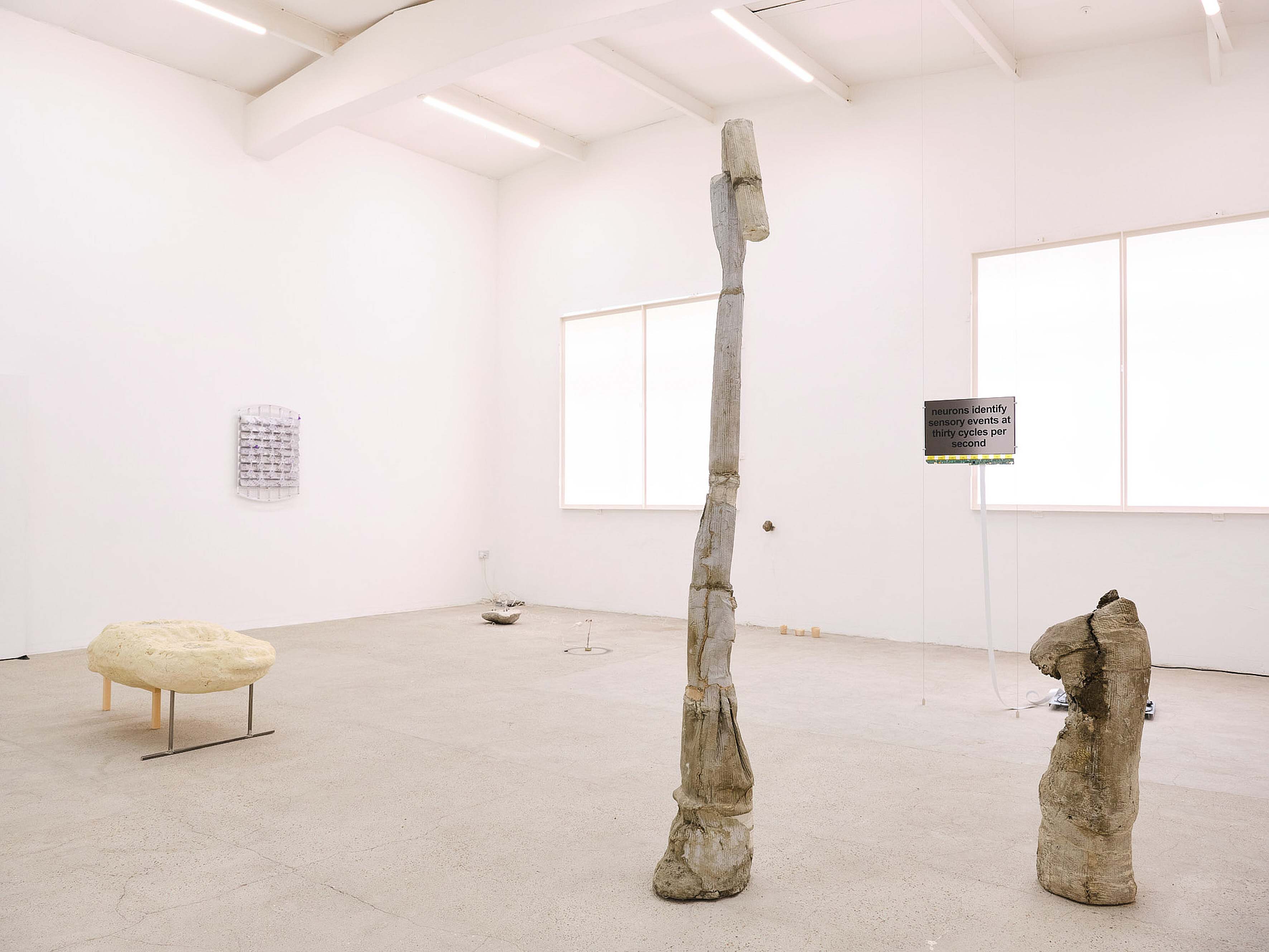 DAWN IS NOW ONCE AGAIN ŠIMON CHOVAN, ESTEFANÍA B FLORES, JANINA FRYE, LIDIJA KONONENKO, MAYA MASUDA, GIORGIO VAN MEERWIJK, LOUISE OATES, FRANCESCO PACELLI, EMMA PAPWORTH, BO SUN, VALENTINO VANNINI and YASMIN VARDI with works by at GPS curated by LOUISE OATES, EMMA PAPWORTH and YASMIN VARDI [from 20240516 to 20240526] [Photo: Louise Oates]