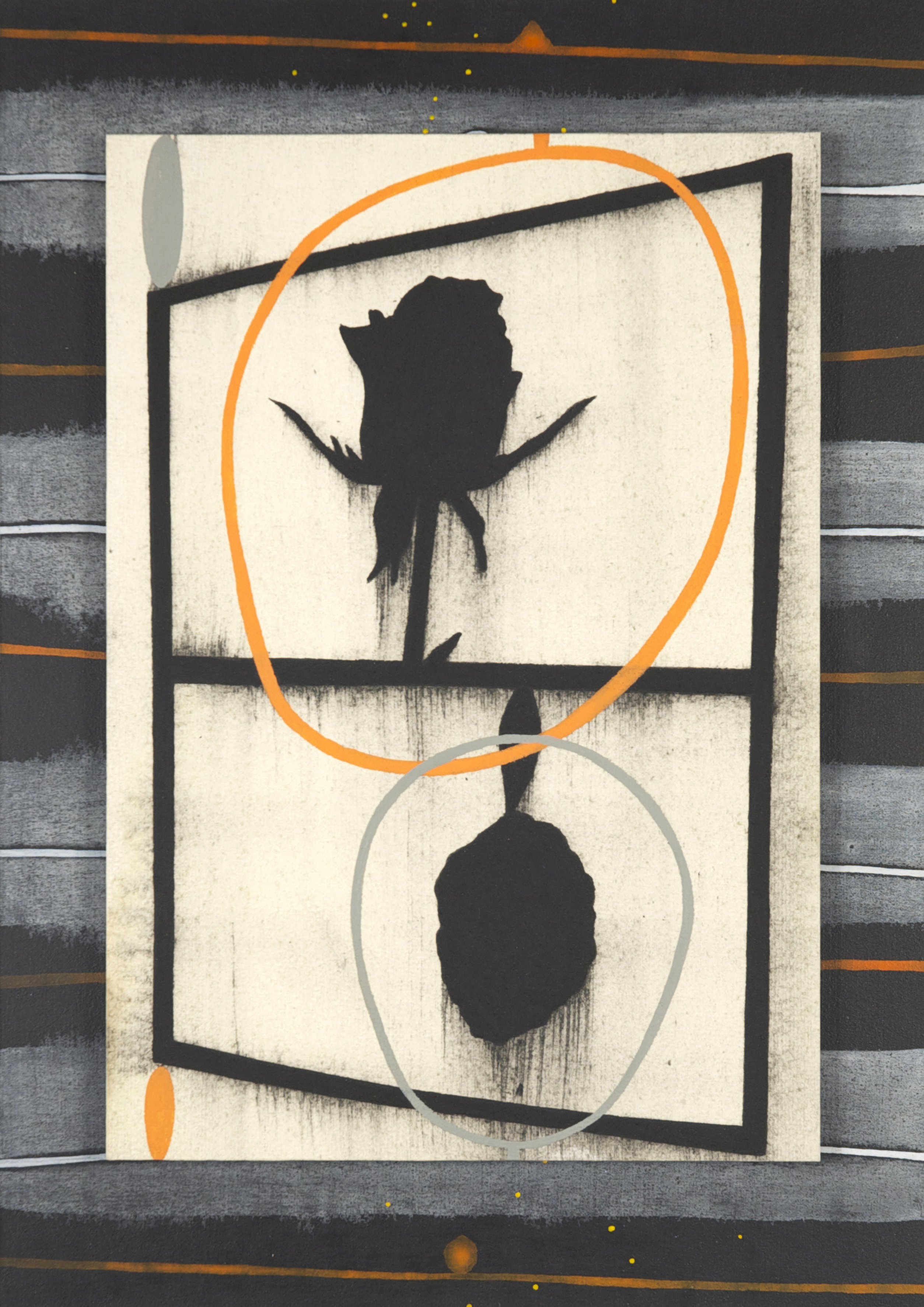 Untitled 2015, acrylic on paper/aluminium, 29.5 x 21 cm, private collection