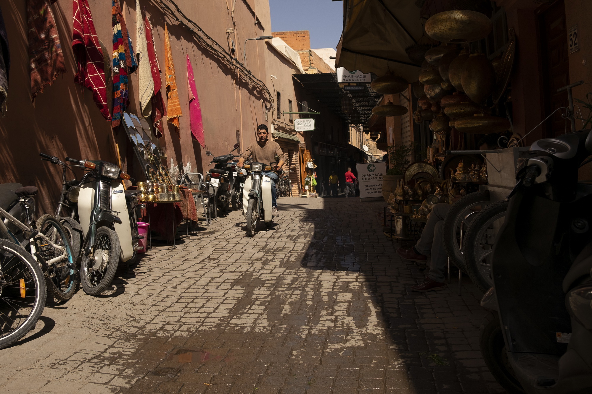Sounds of motorbikes will haunt you through medina streets.