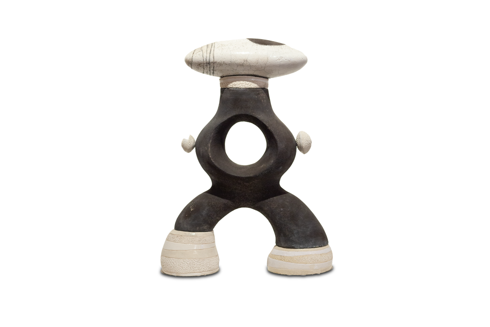 Sasso in pausa sulla casa del vento (Ceramica Raku, cm 20×27×10, 2020)