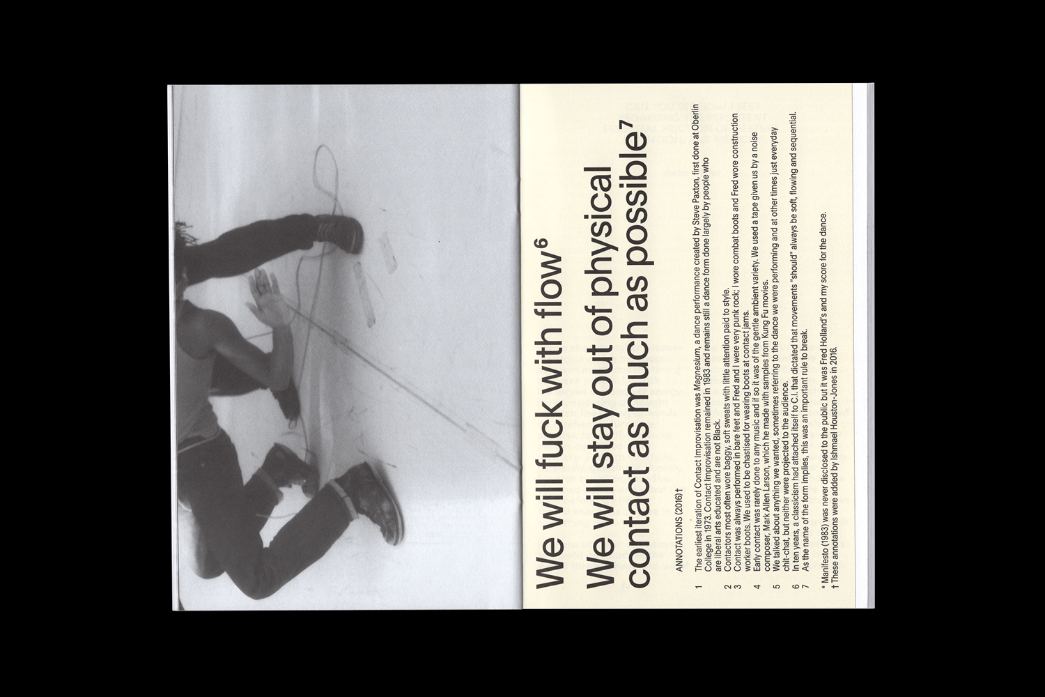 RELATIONS, 2018. PERFORMANCE COLLATERAL. Design Direction: Gabriel Melcher; Design: Dorothy Lin.