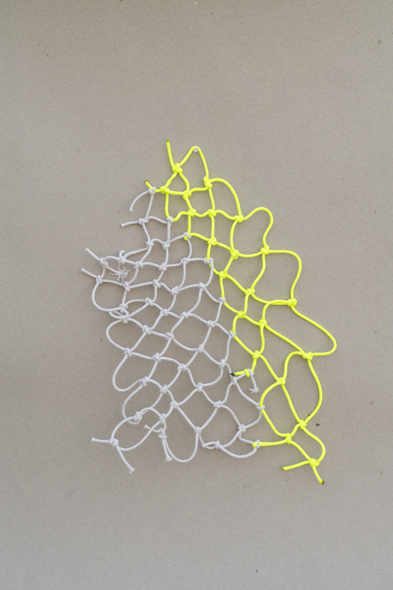 Empty, 2018, Paracord and cotton cord, 20.5 x 14.75 x .5 inches