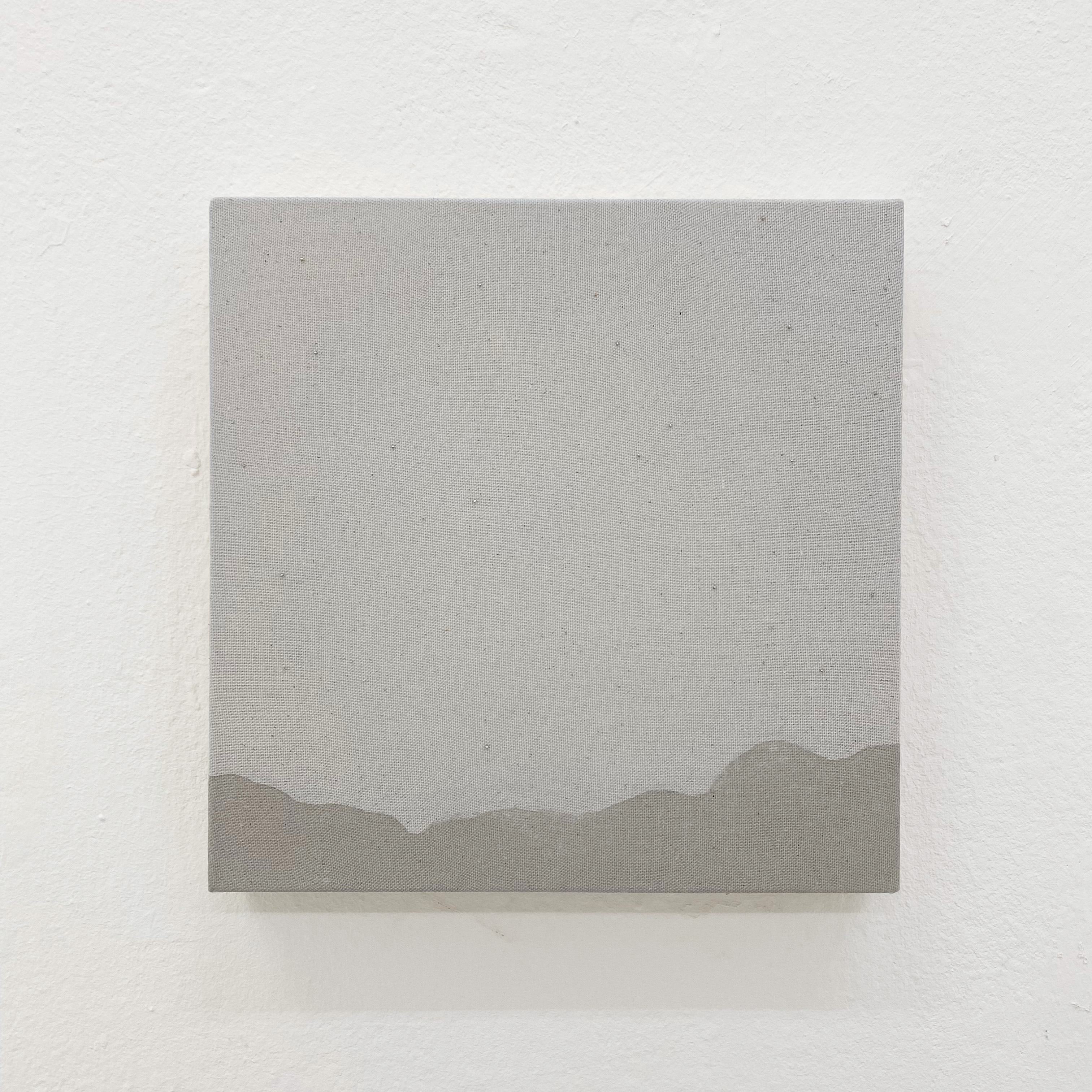 Starry Night, Gouache, acrylic and steel pins on canvas, 30x30cm, 2023