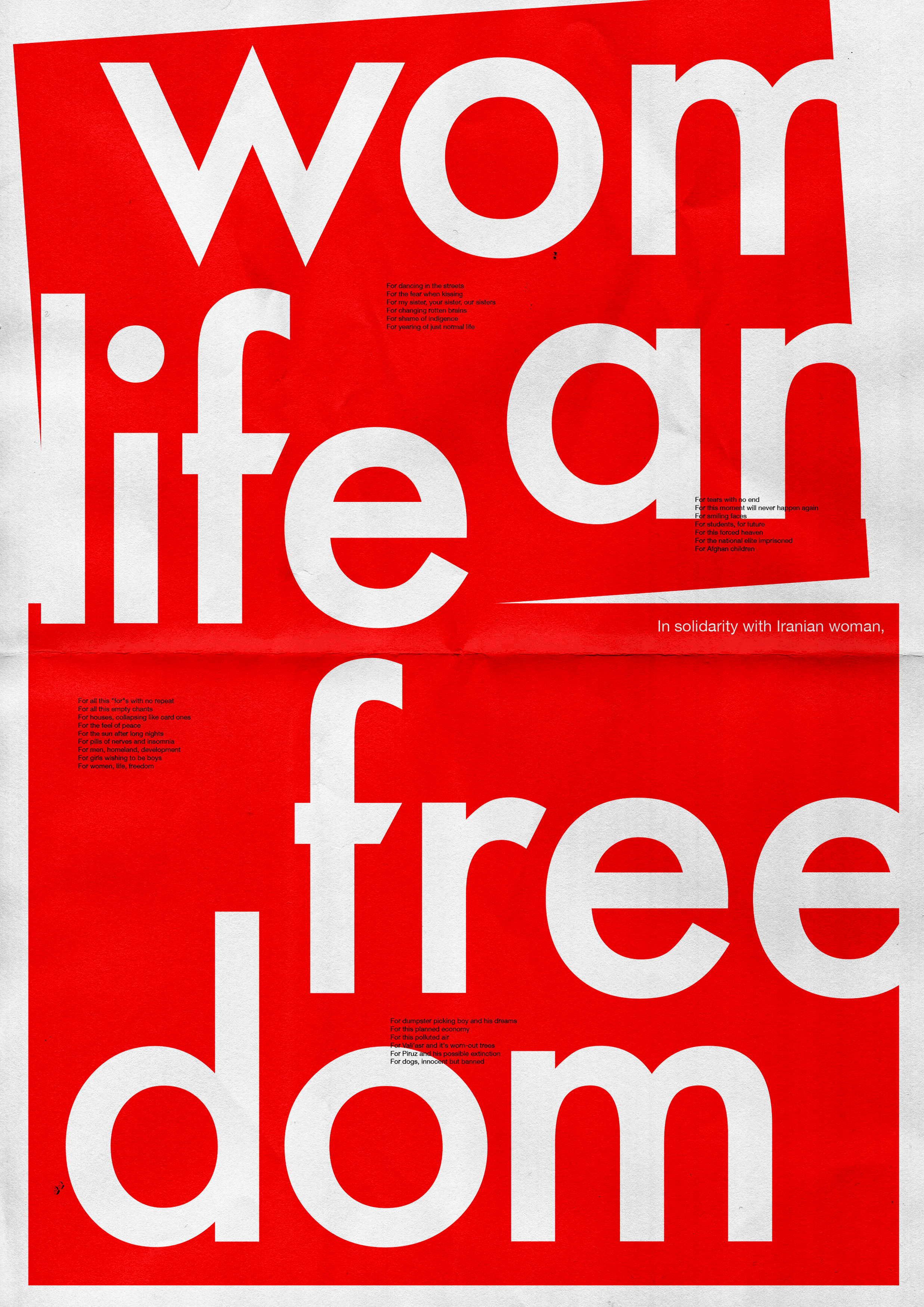 Woman Life Freedom/Poster/2023