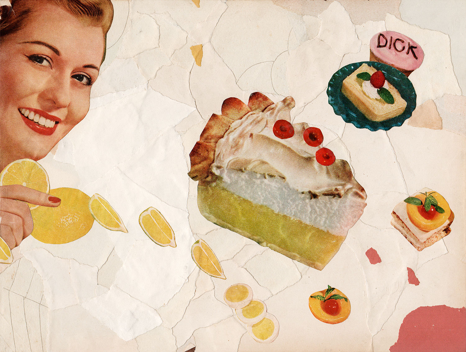 1/3Flying Pie, 2018collage on masonite9” x 12”