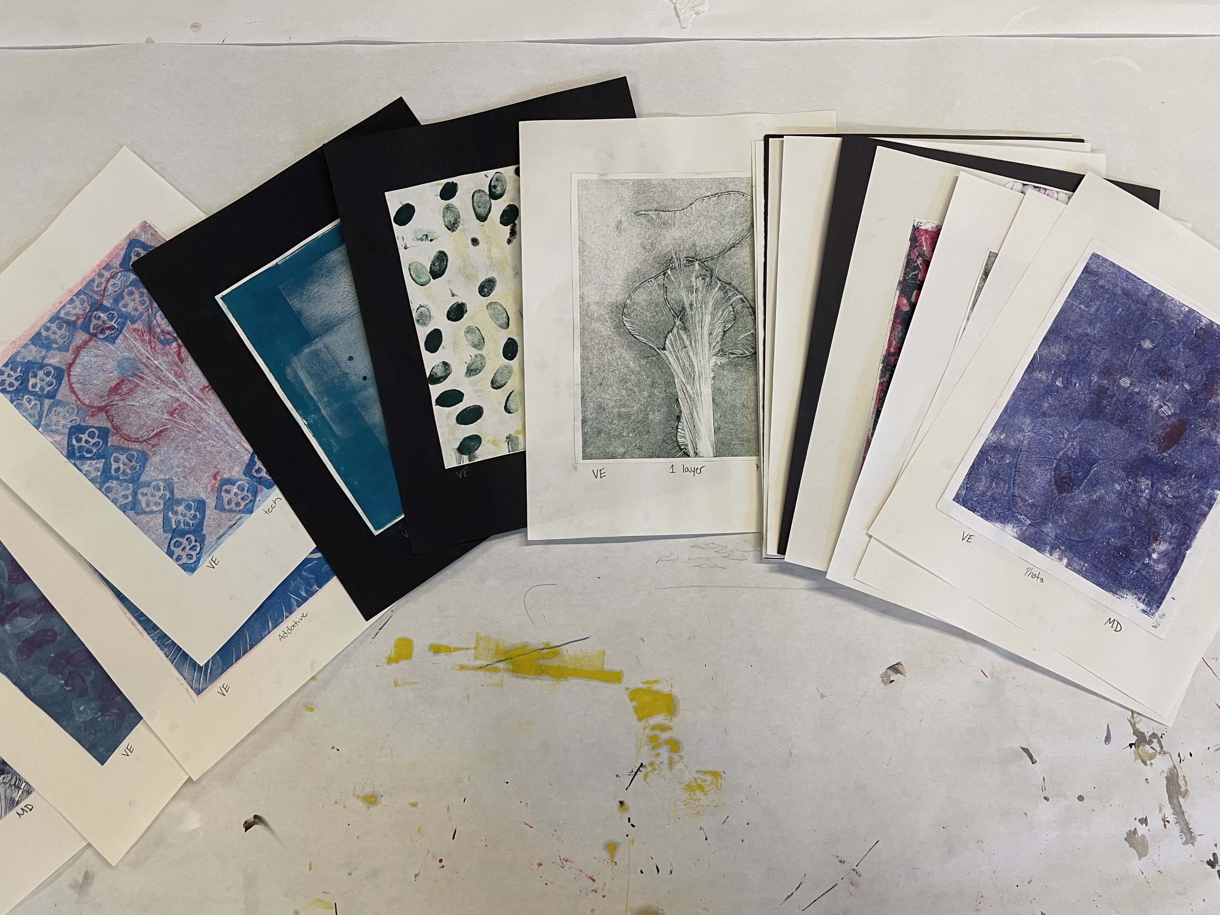 Pieces from Student's Monotype Portfolio