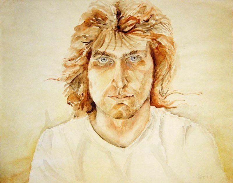 Self Portrait 1976watercolor/paper 19x24”