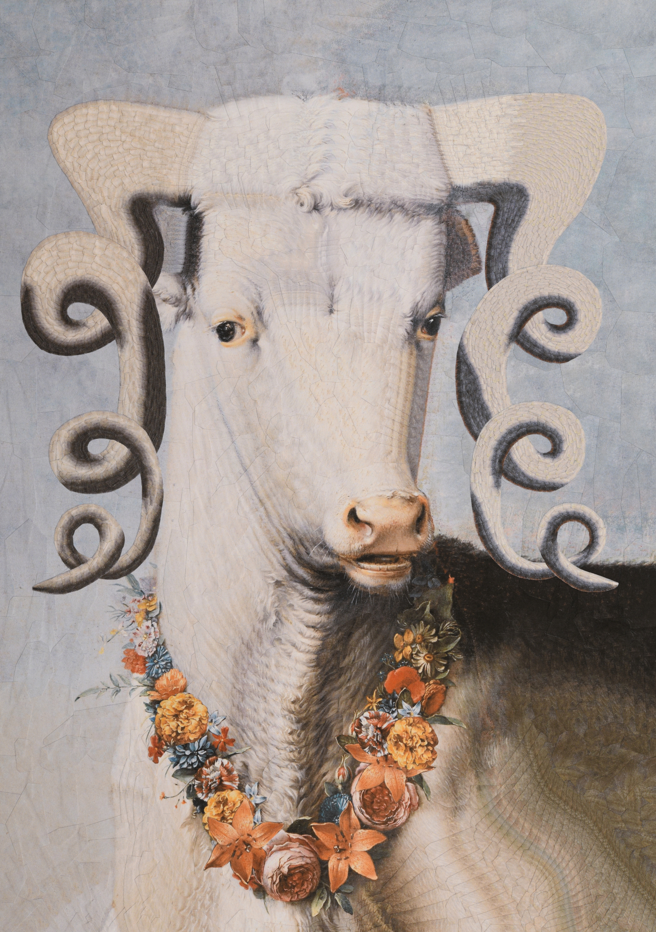 Bull after Potter, 2024, 11.6 x 16.5 inches