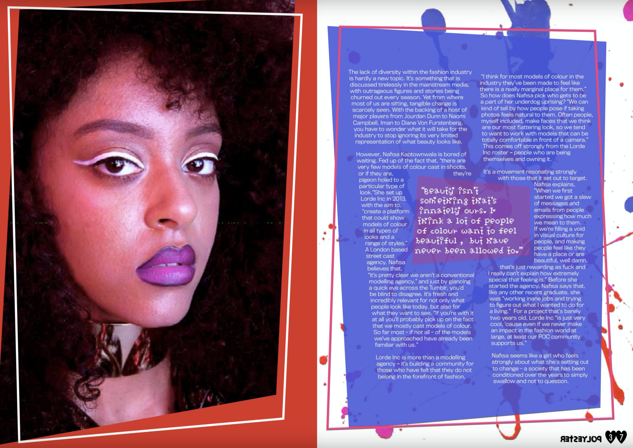 Inspired By: Original Polyester Zine Spreads