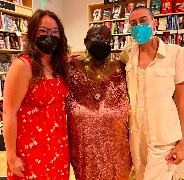 (From left) Amanda Jo Tien, Almah LaVon Rice, and Jhani Randhawa at White Whale Books. Photo by Sara Bennett.