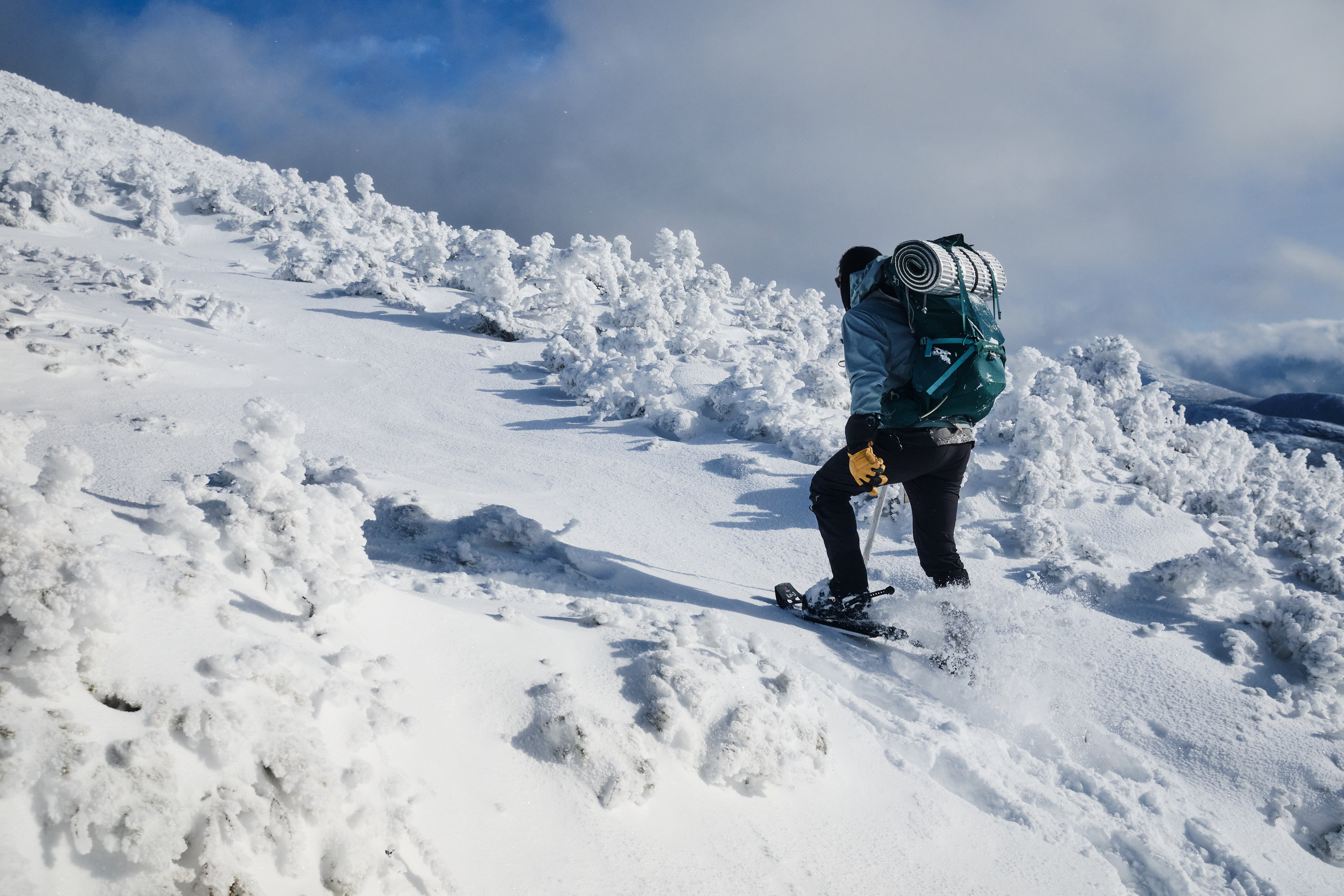 Alan's first taste of alpine territory in the Daks!