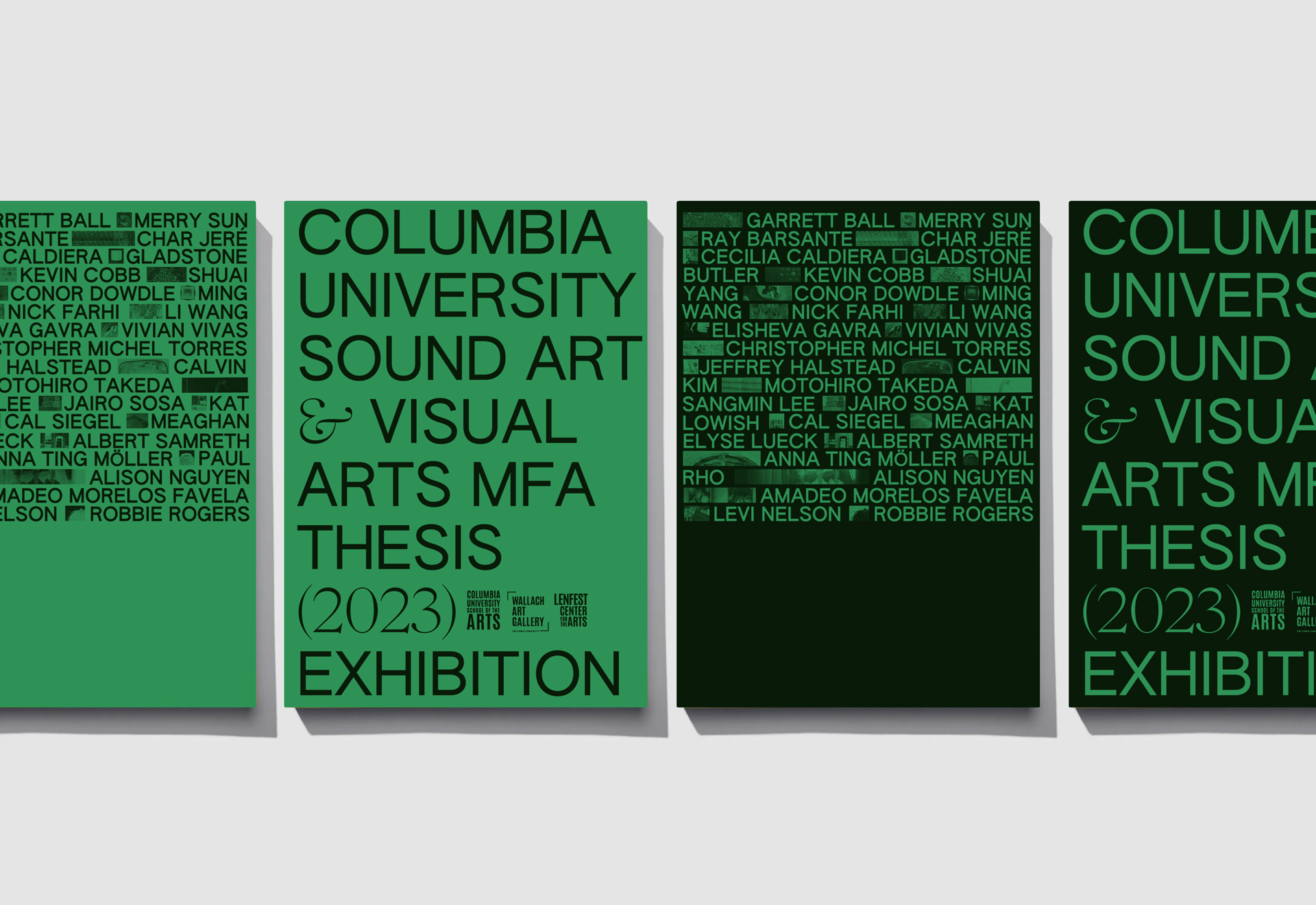 Columbia MFA Thesis catalogue cover design.