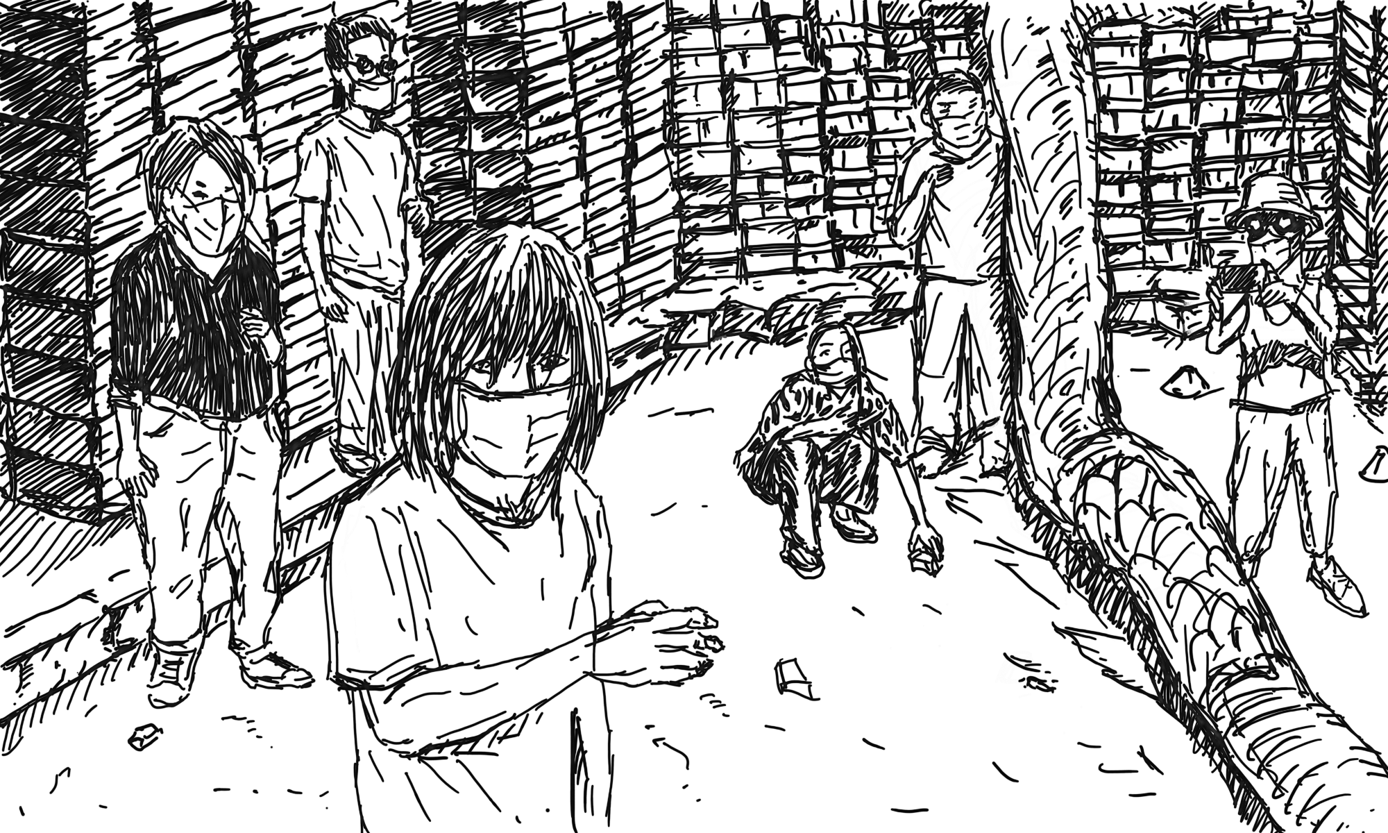 혼란속의 형제들_Brothers in chaos_digital drawing_2021