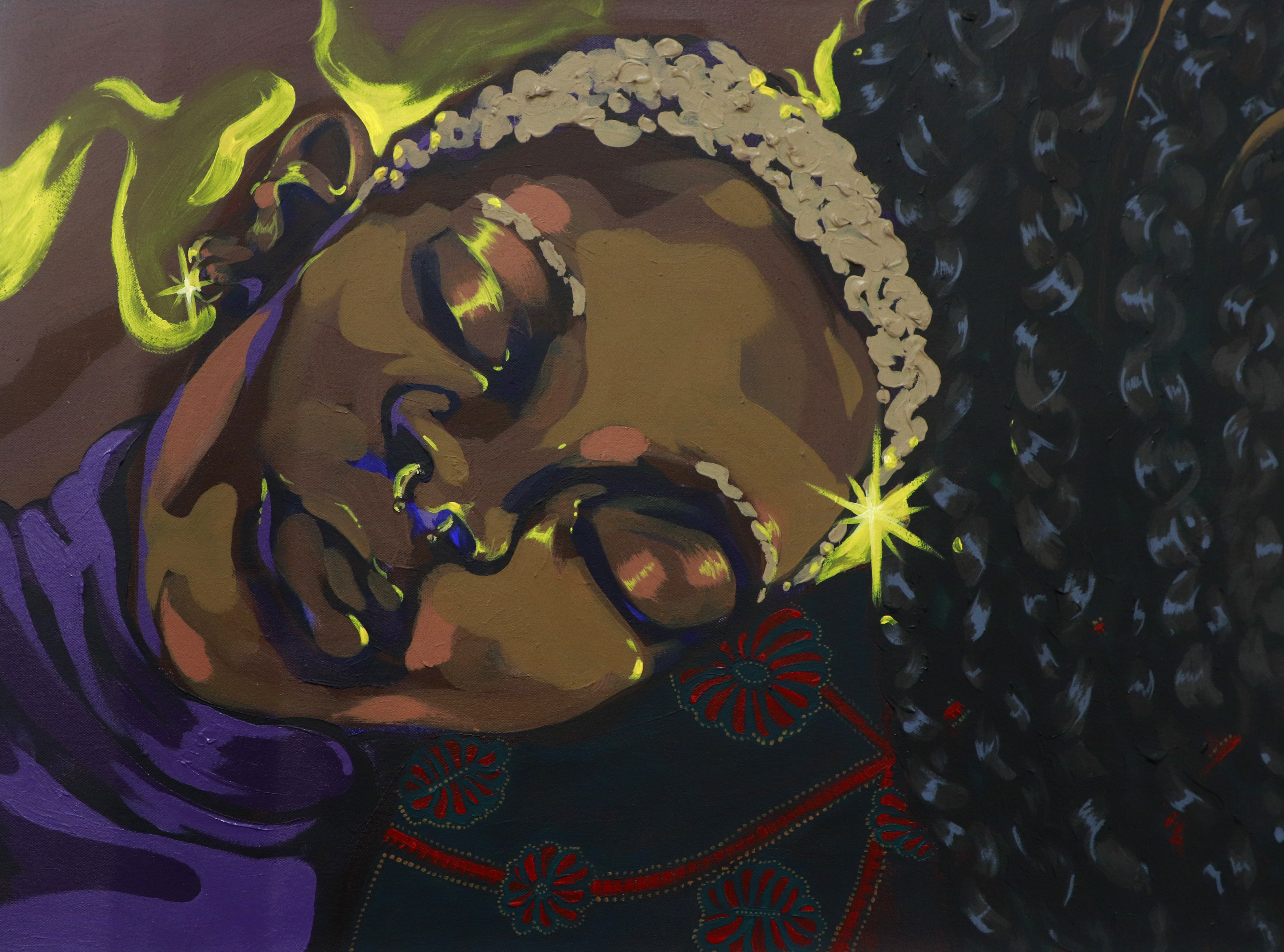 “You and I” (2022). Acrylic on canvas. 22 in by 28in.