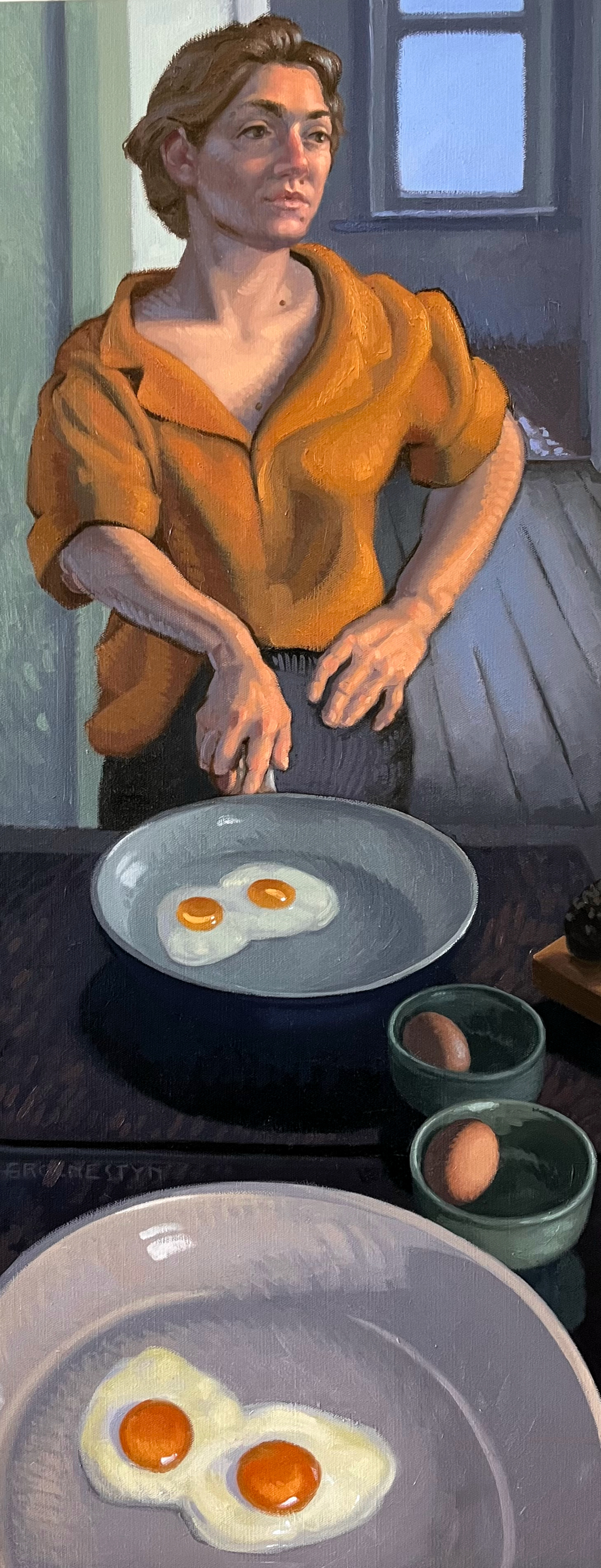 EGGS (SAINT AGATHA). ARCHIBALD SALON DES REFUSéS 2025. OIL / öL. 970X380.