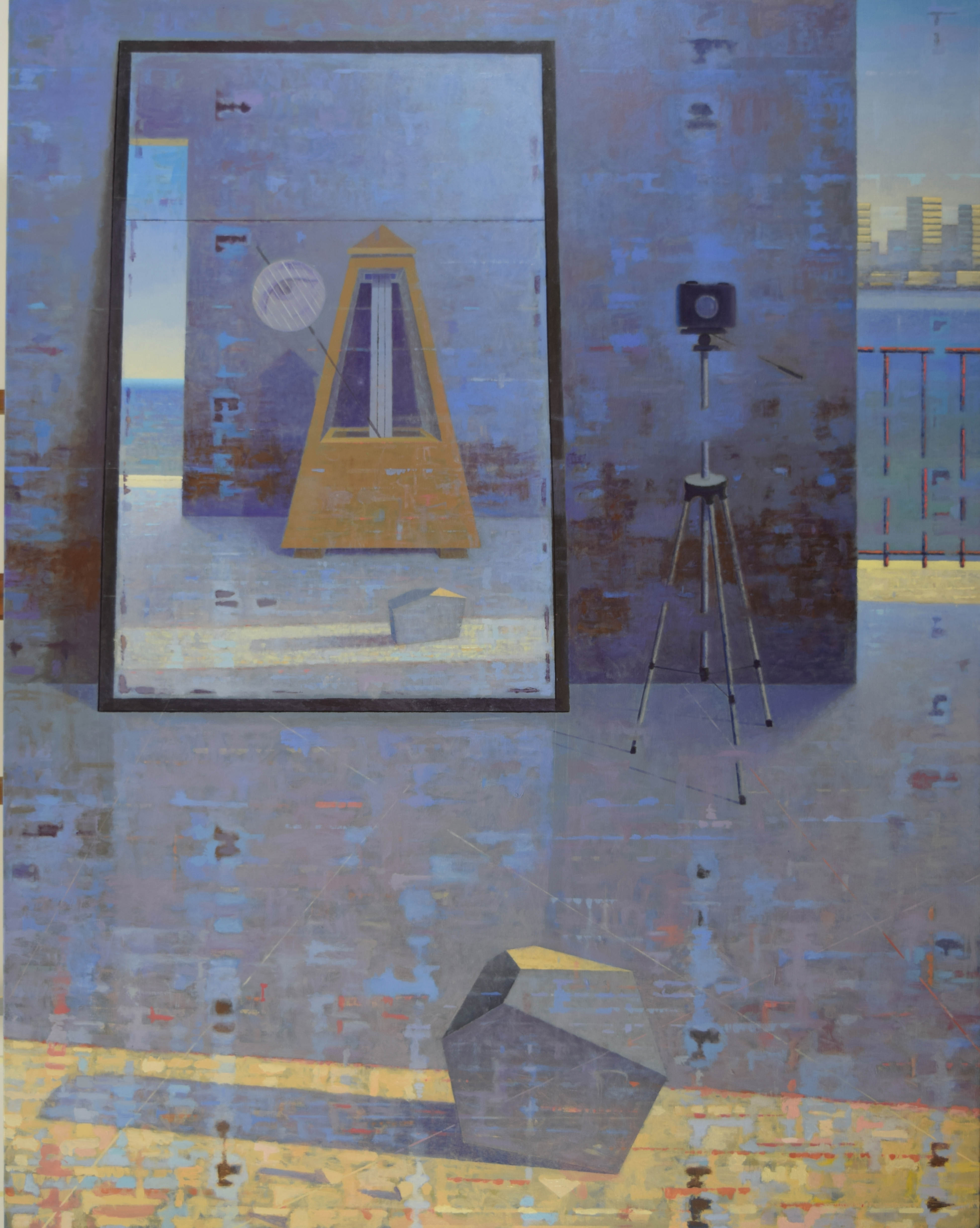 Atelier con Durer e Man-Ray, 2015, olio su tela, cm 180x140