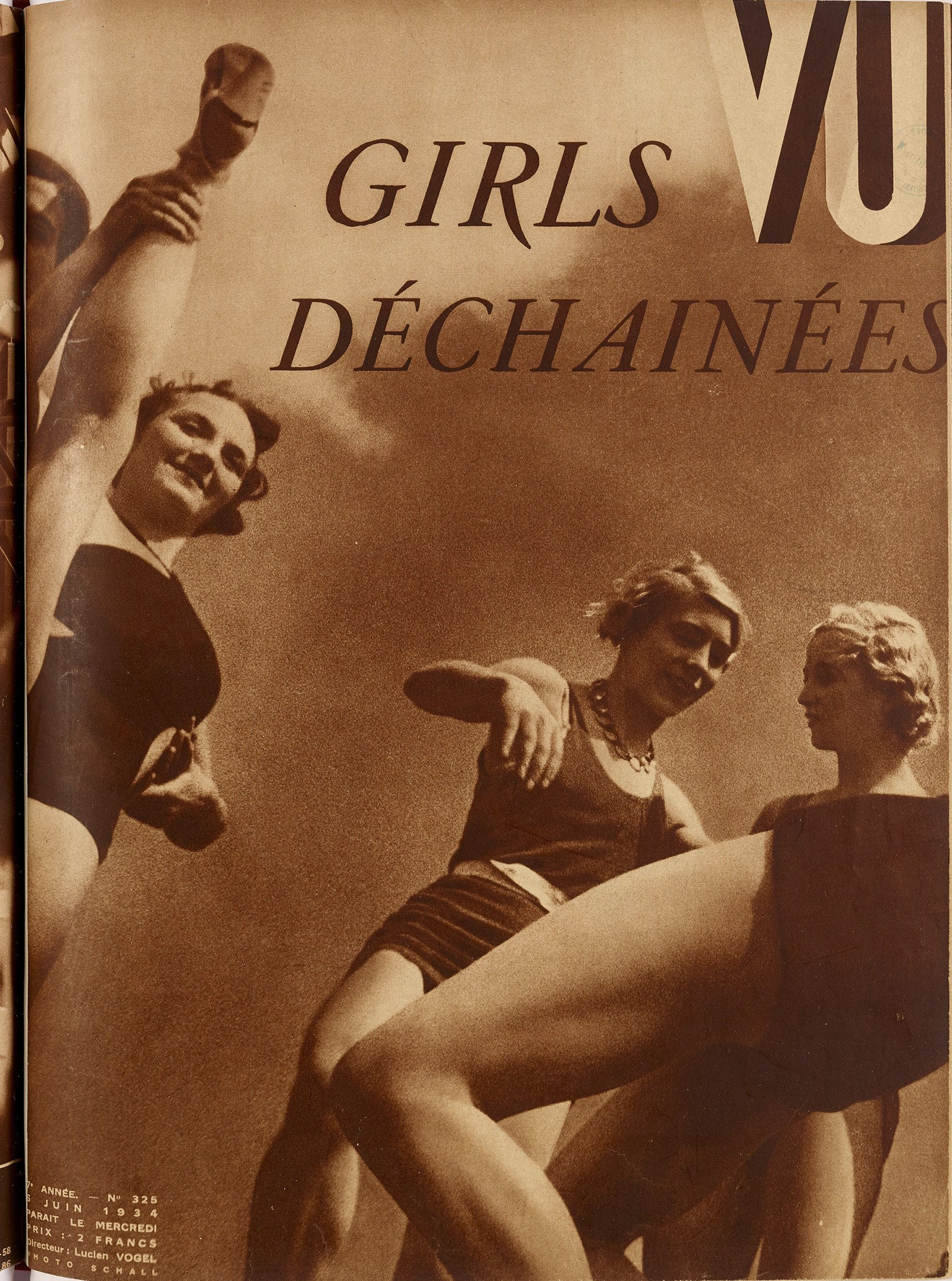 Vu, Girls déchaînées, 5 juin 1934, no 326. Photographie de Roger Schall. © Roger Schall / Bibliothèque nationale de France
