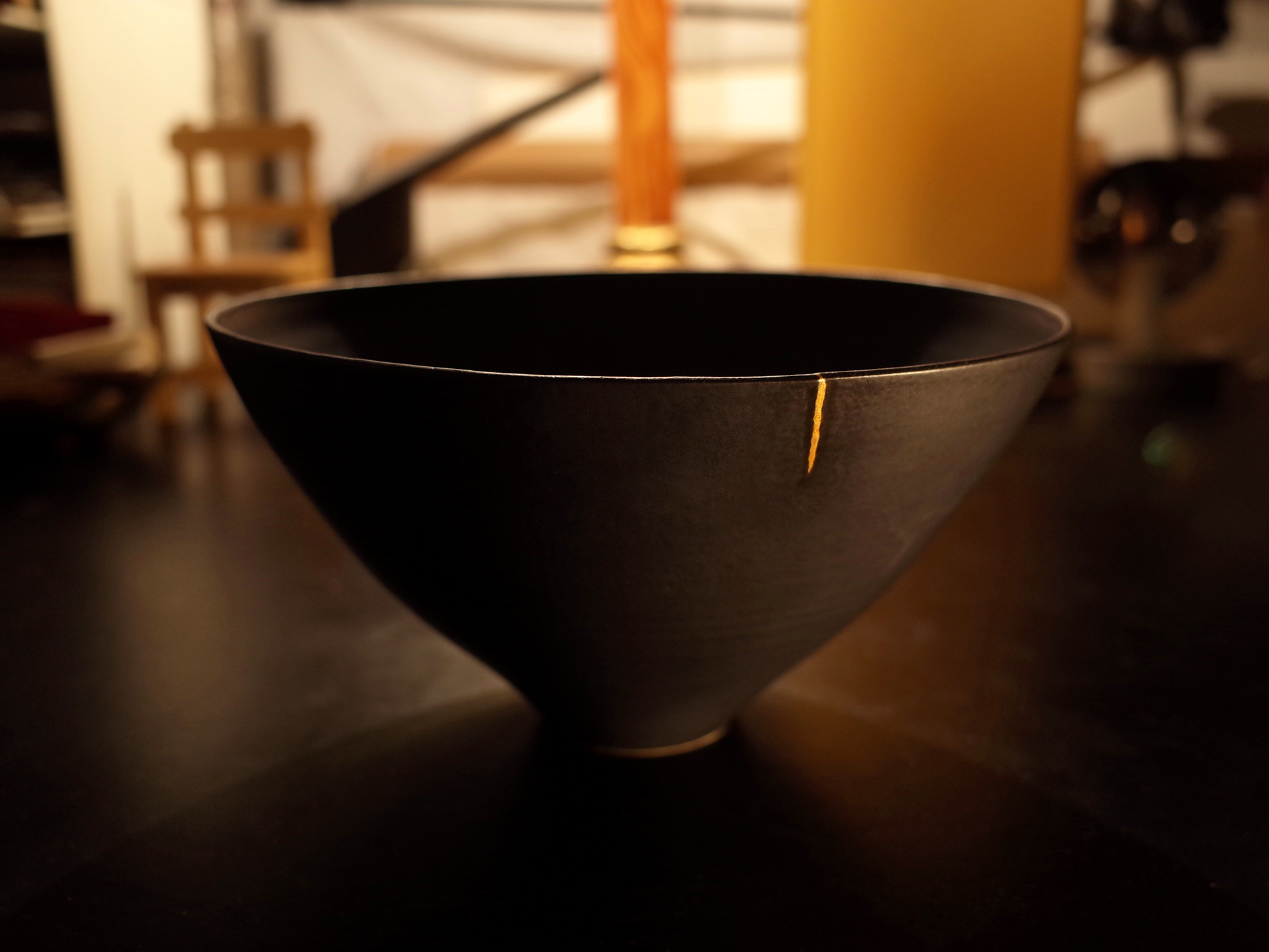 Ceramic bowl for ceramiste Paule Fattaccioli, Kintsugi, 2020