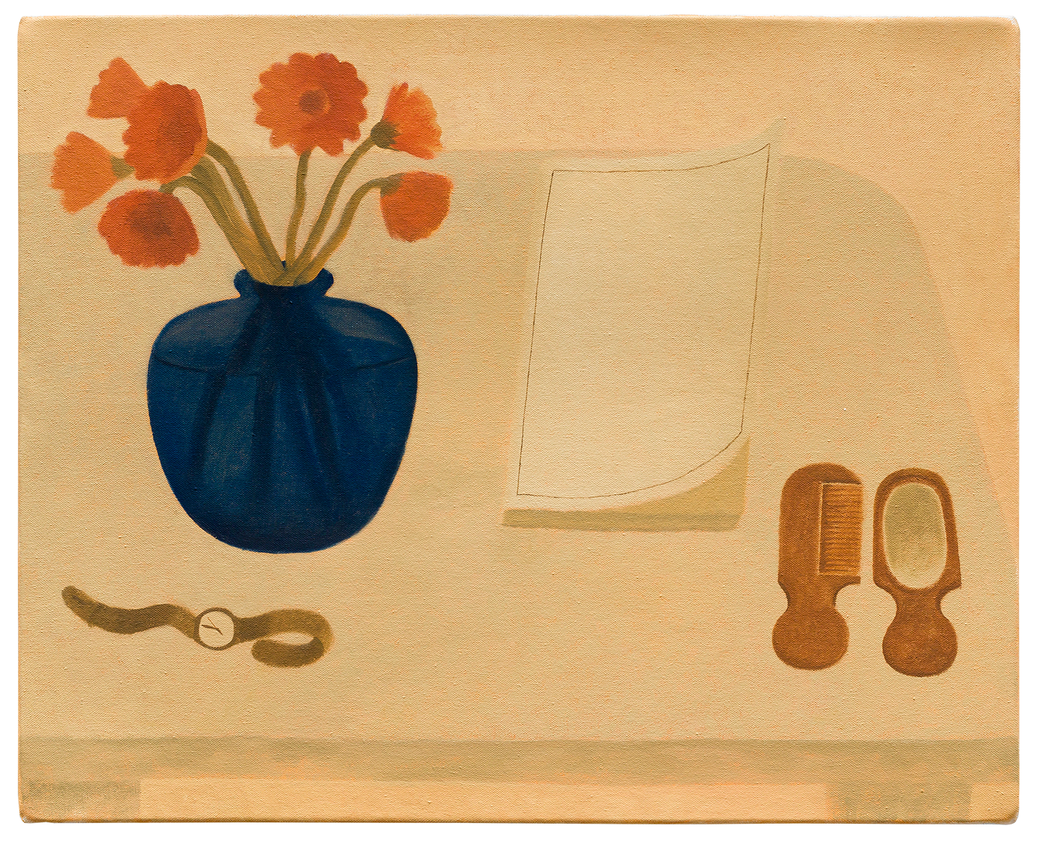 "Mesa de cabeceira", 2024, óleo sobre tela
