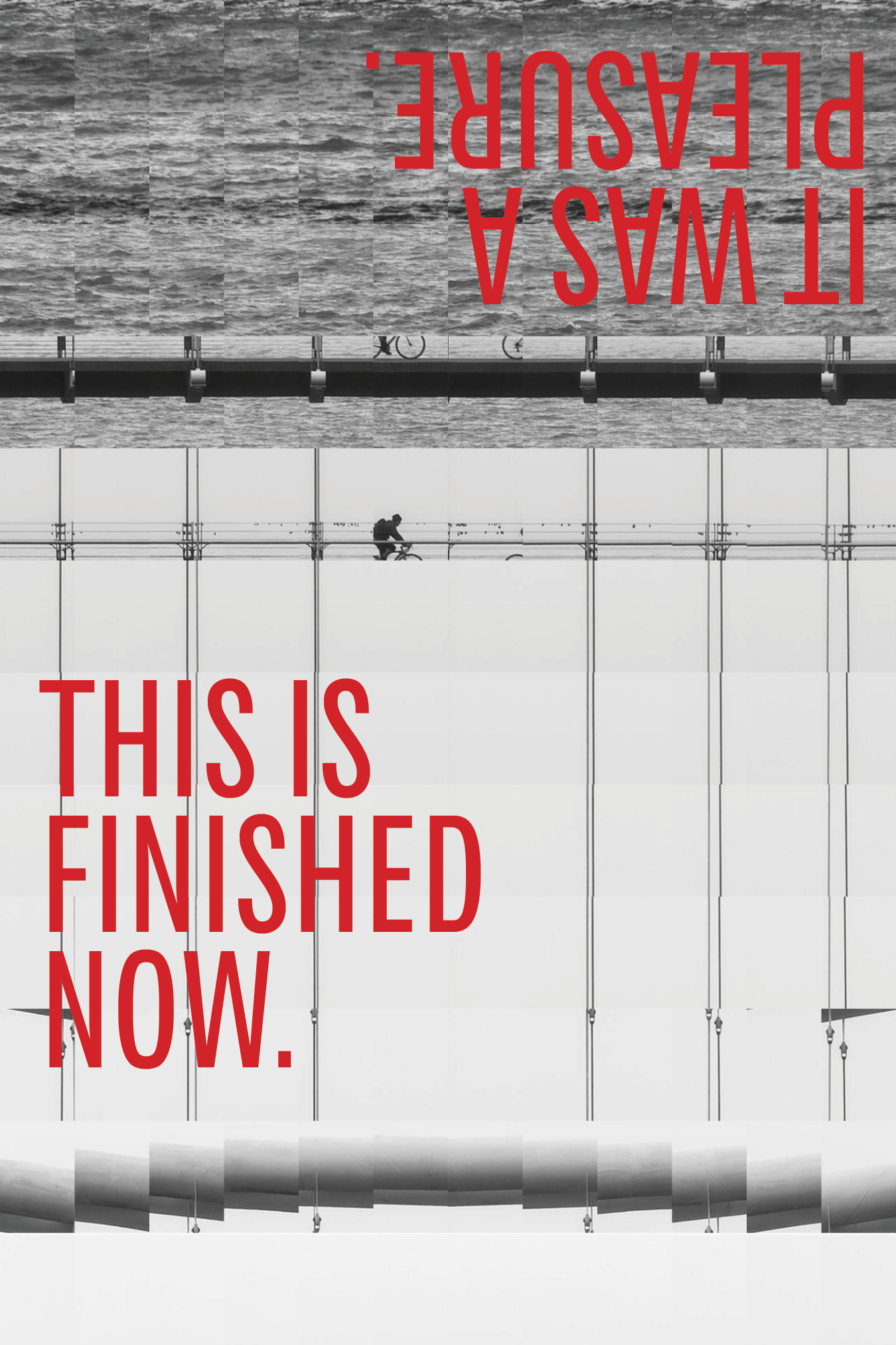 This is Finished Now poster Hybrid Posters, 2020Digital posterP5JS and Adobe InDesignText from Silence: Lectures and Writings1350px x 2025px150 PPI