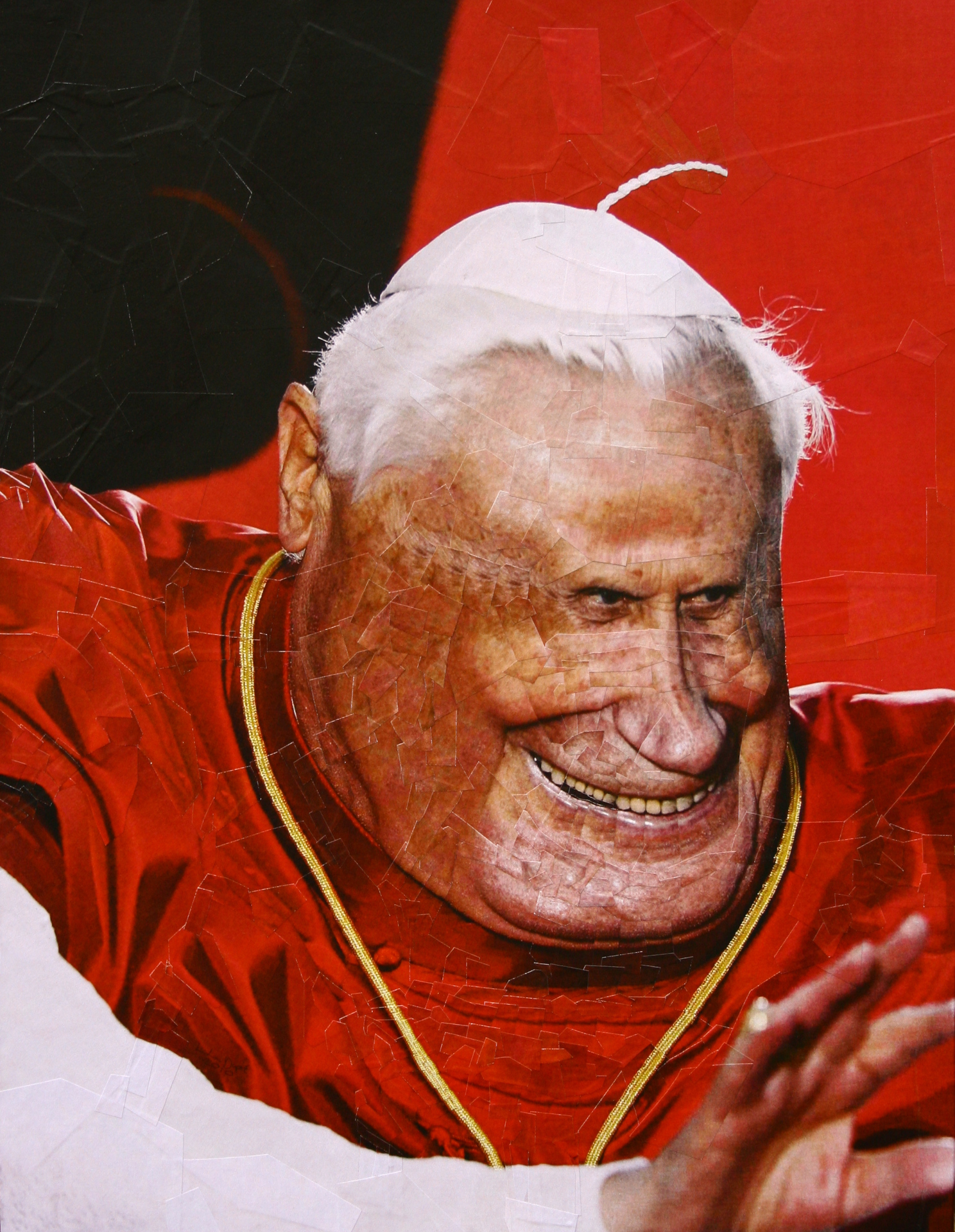 Portrait of Pope Benedict XVI, 2010, 12.6 x 16.4 inches