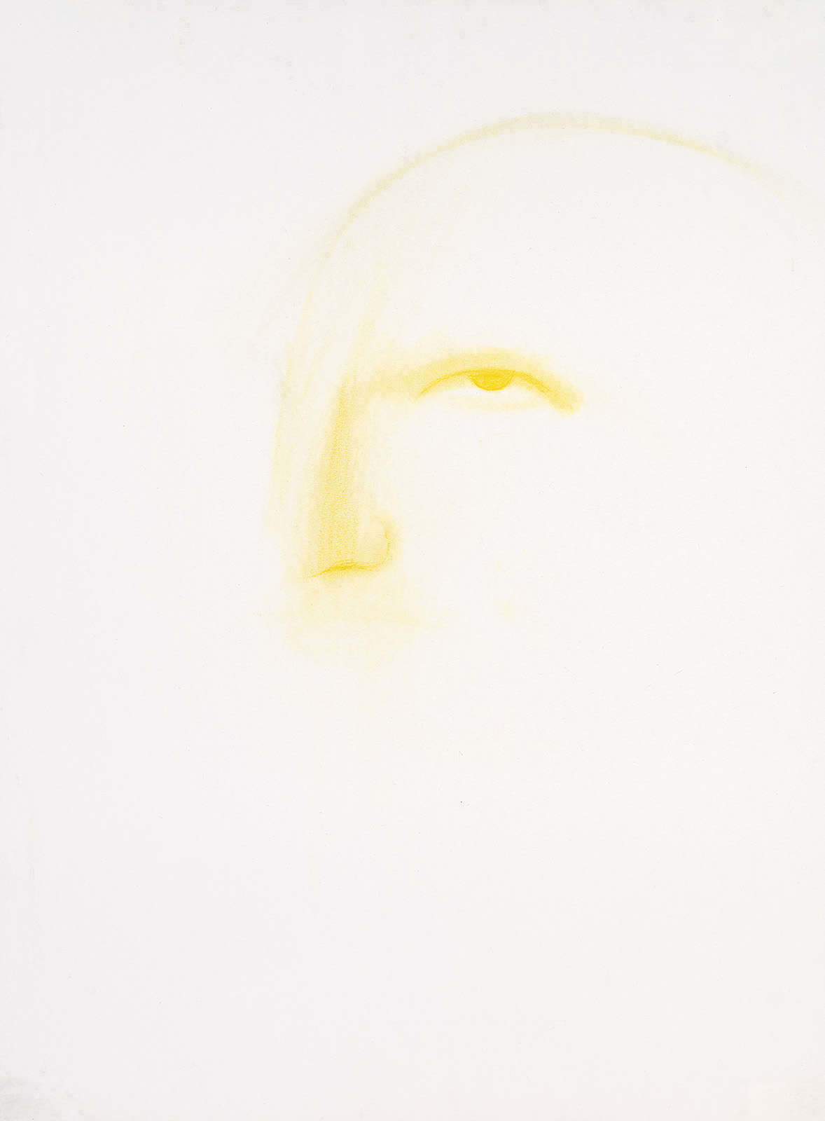 Untitled (yellow), pastel on paper, 68x50 cm