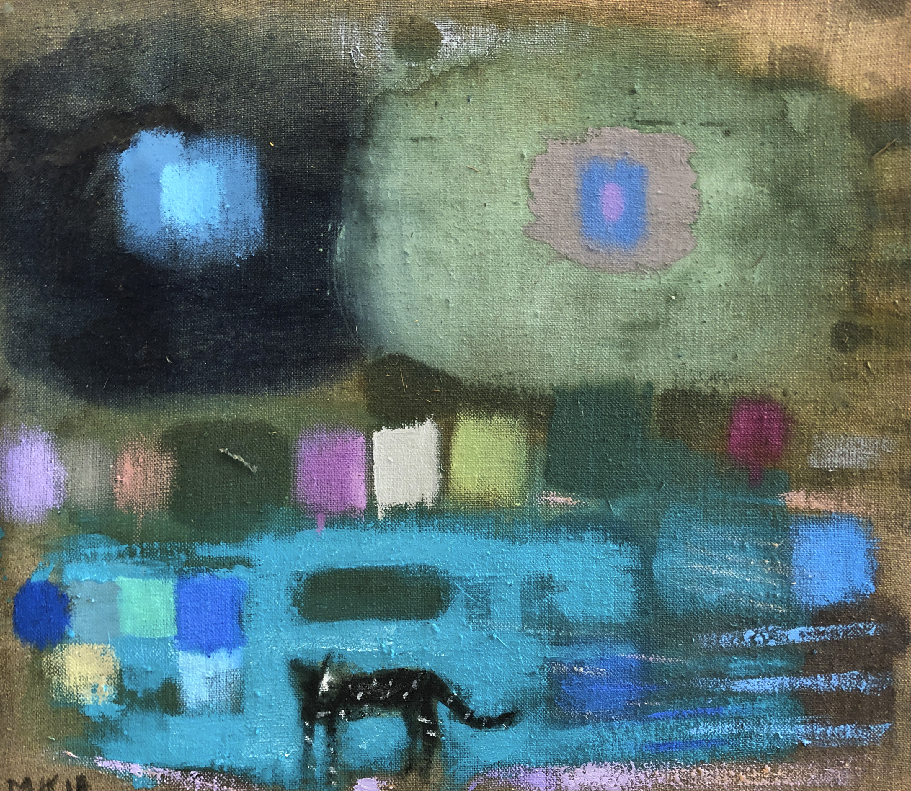 Layla’s Dream,  17" x 15" oil on linen, 2019