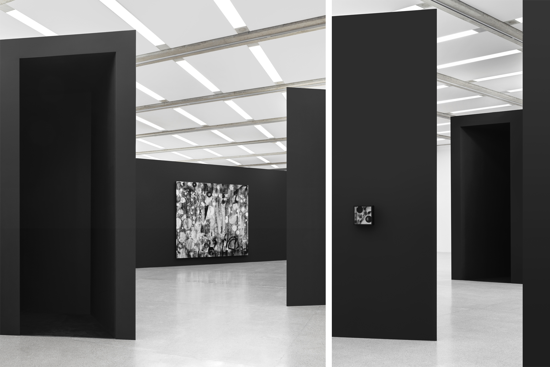 ● Pavilion entrances / Photo by Studio Pendleton / "Adam Pendleton: Blackness, White and Light / mumok / Frederick Tang Architecture / Role: Project Manager / Vienna, Austria (2022-23)