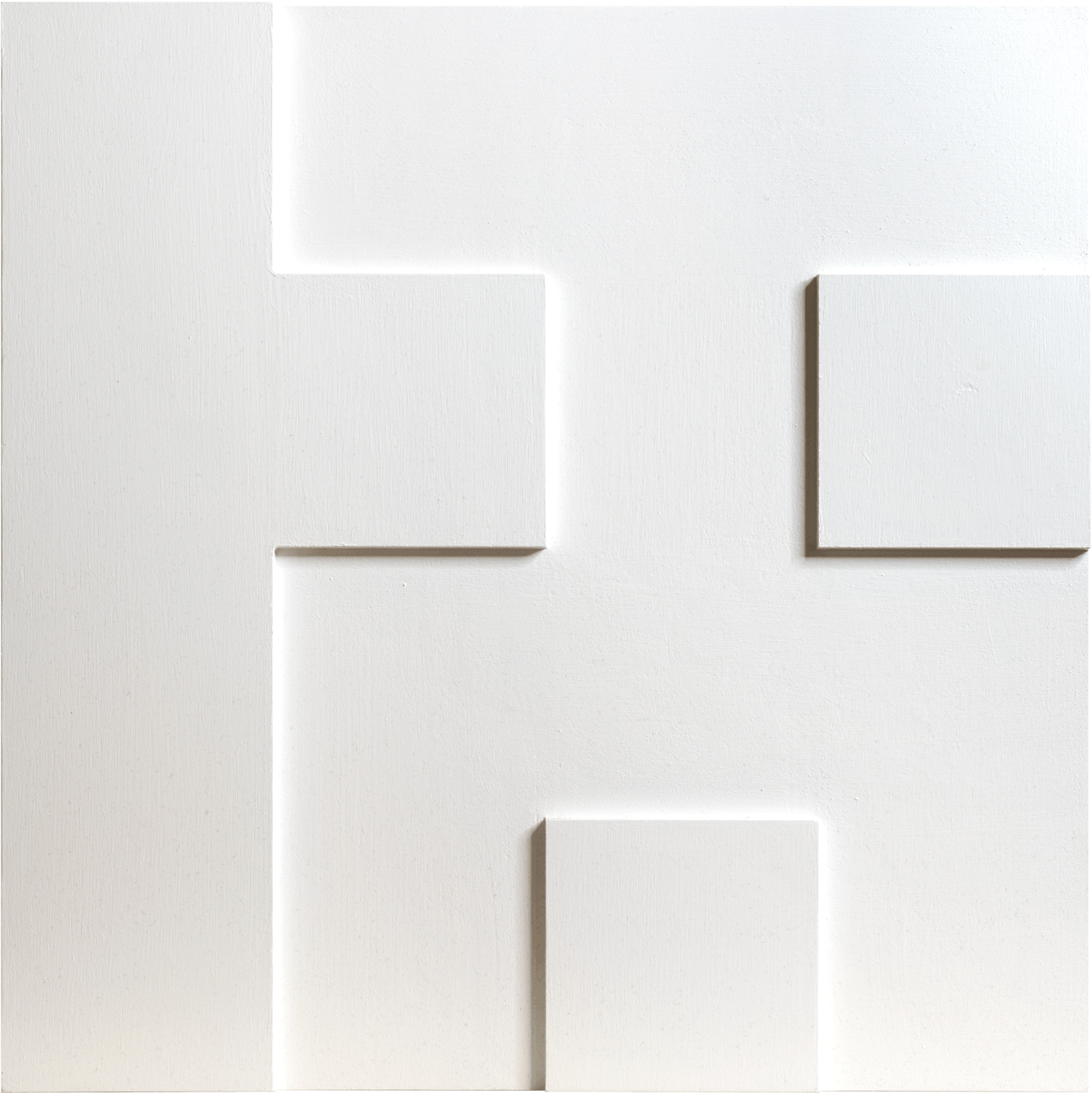 Monochrome Landscapes I. Titanium White 12 / Series of acrylic paintings on fibreboard 2021–2022 / 50x50 cm