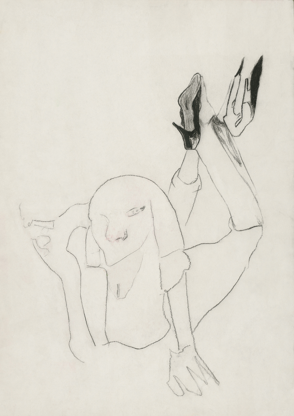 Uma, 1995, Charcoal on paper, 45x32 cm