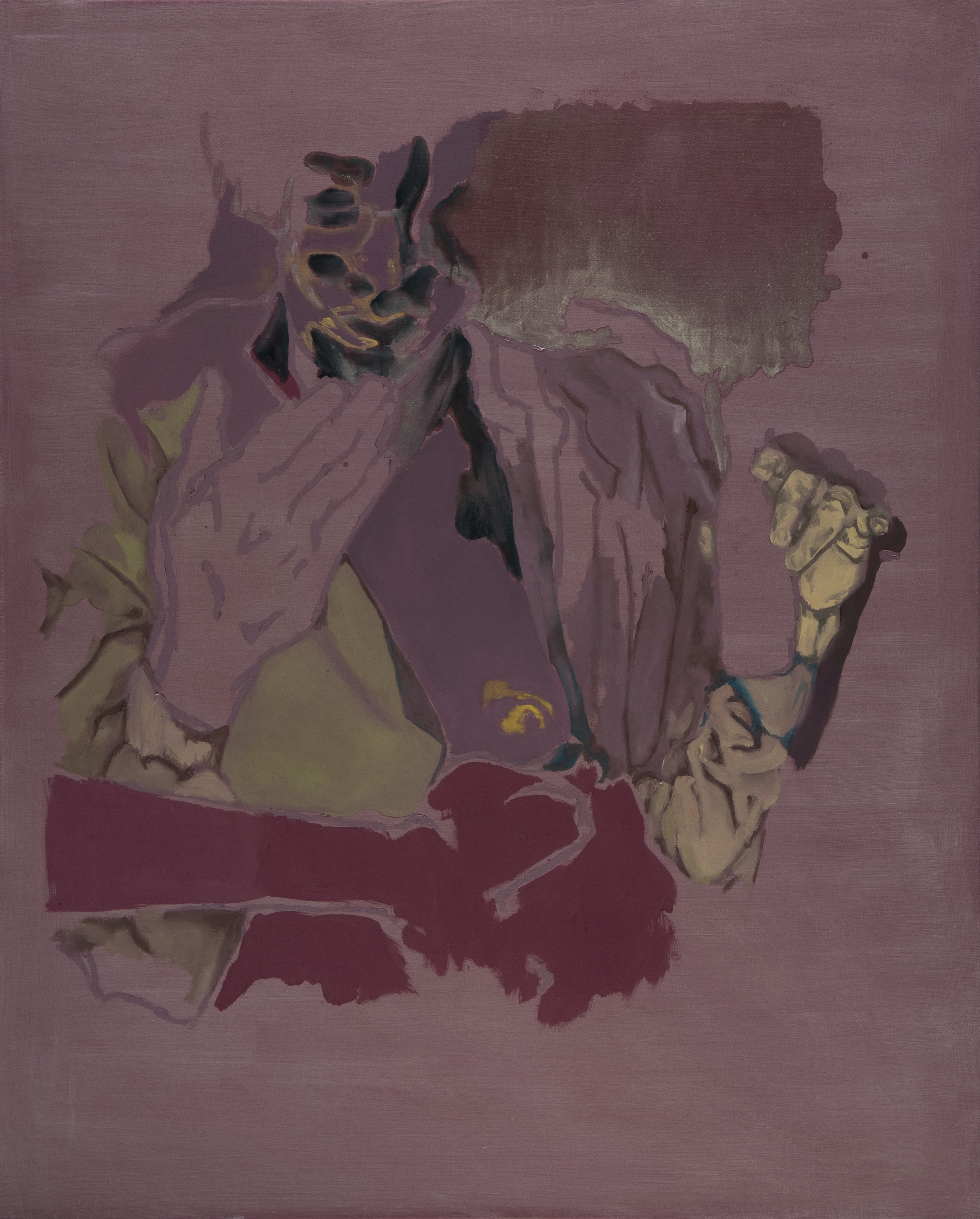 Untitled, Oil, gesso and pigments on linen, 110 x 90, 2021, SOLD