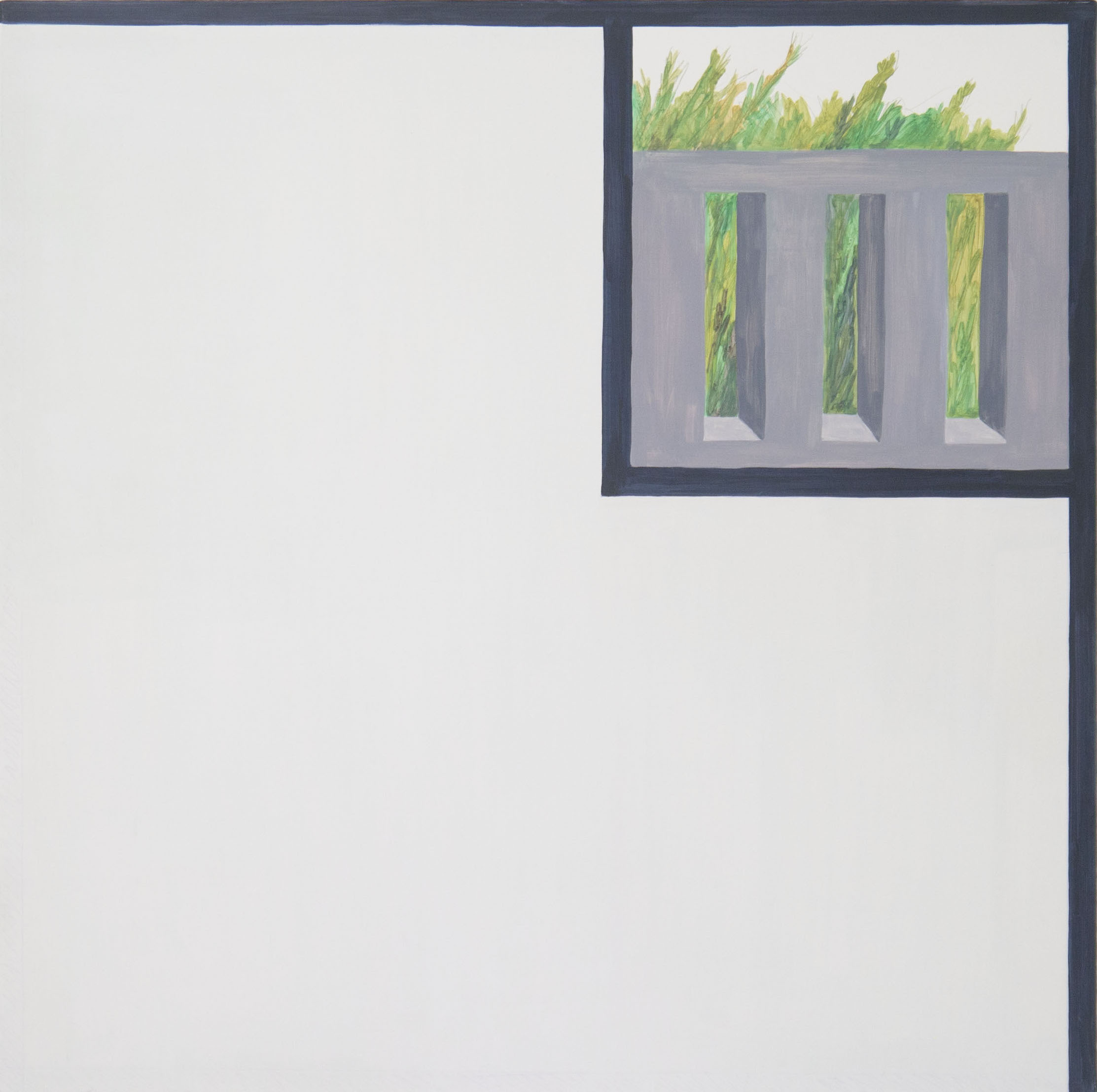 Outside and the outside, 2017, oil on canvas, 100x100cm