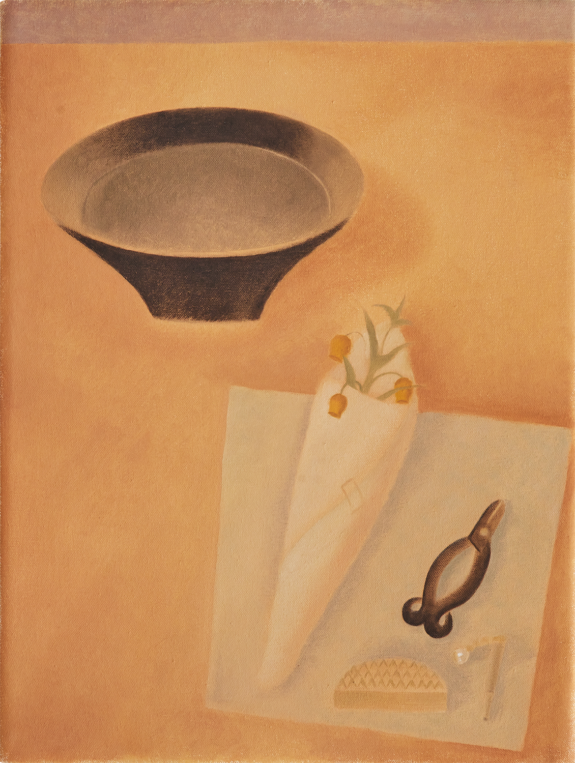 "Antes da Ikebana", 2025, óleo sobre tela