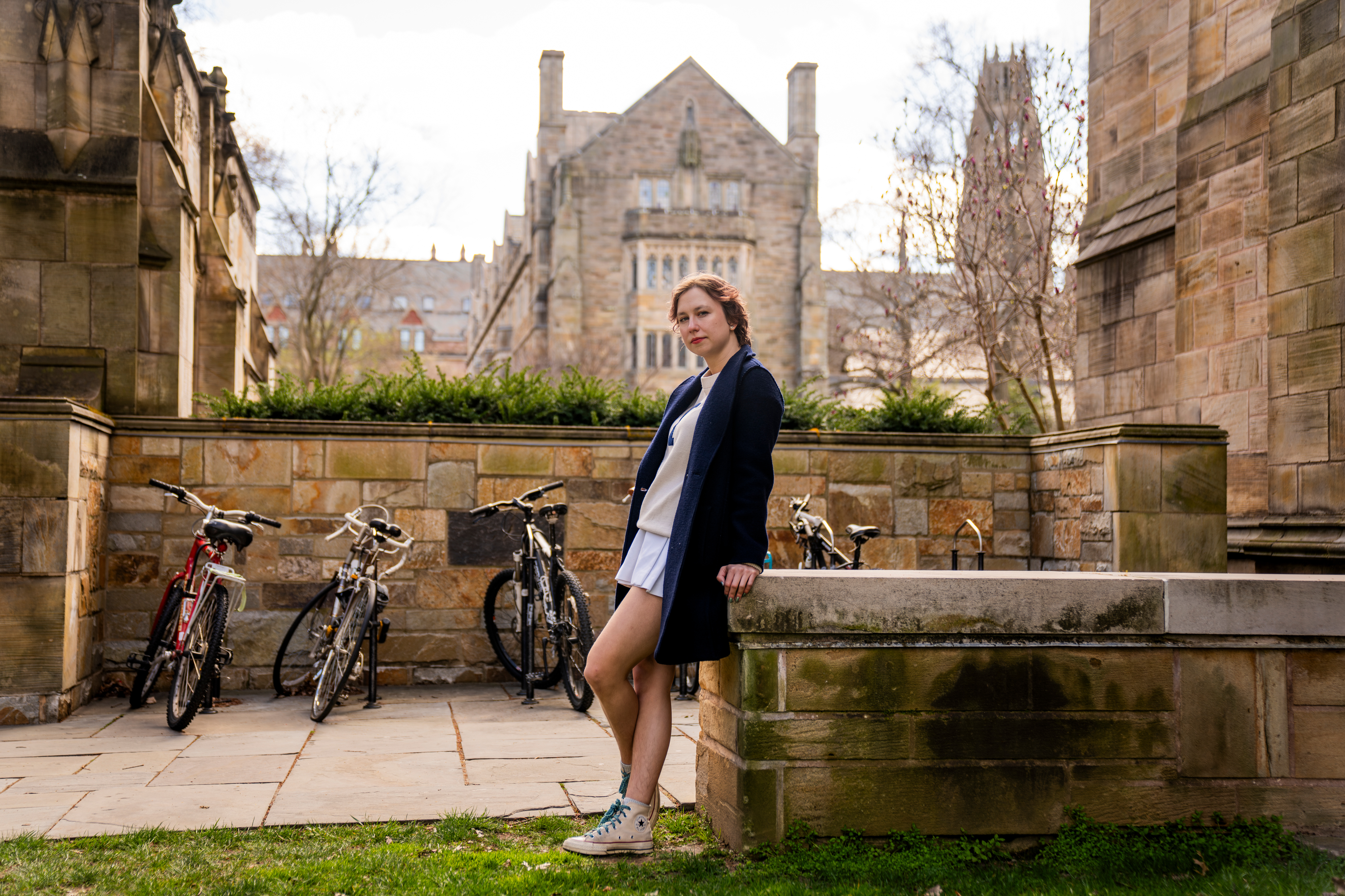Celeste Watkins on campus at Yale University in New Haven, Conn. Many elite private colleges underperform when it comes to the average student’s return, an analysis shows. (Bloomberg)