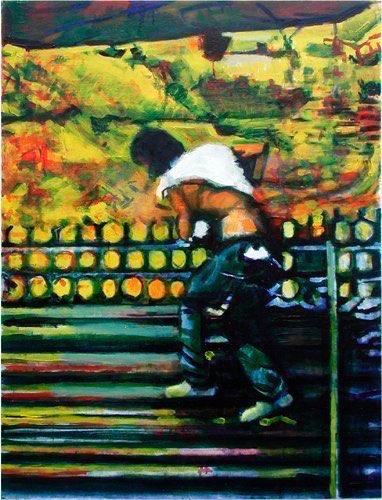 Climb4 (1996 - )oil/canvas  30x40”
