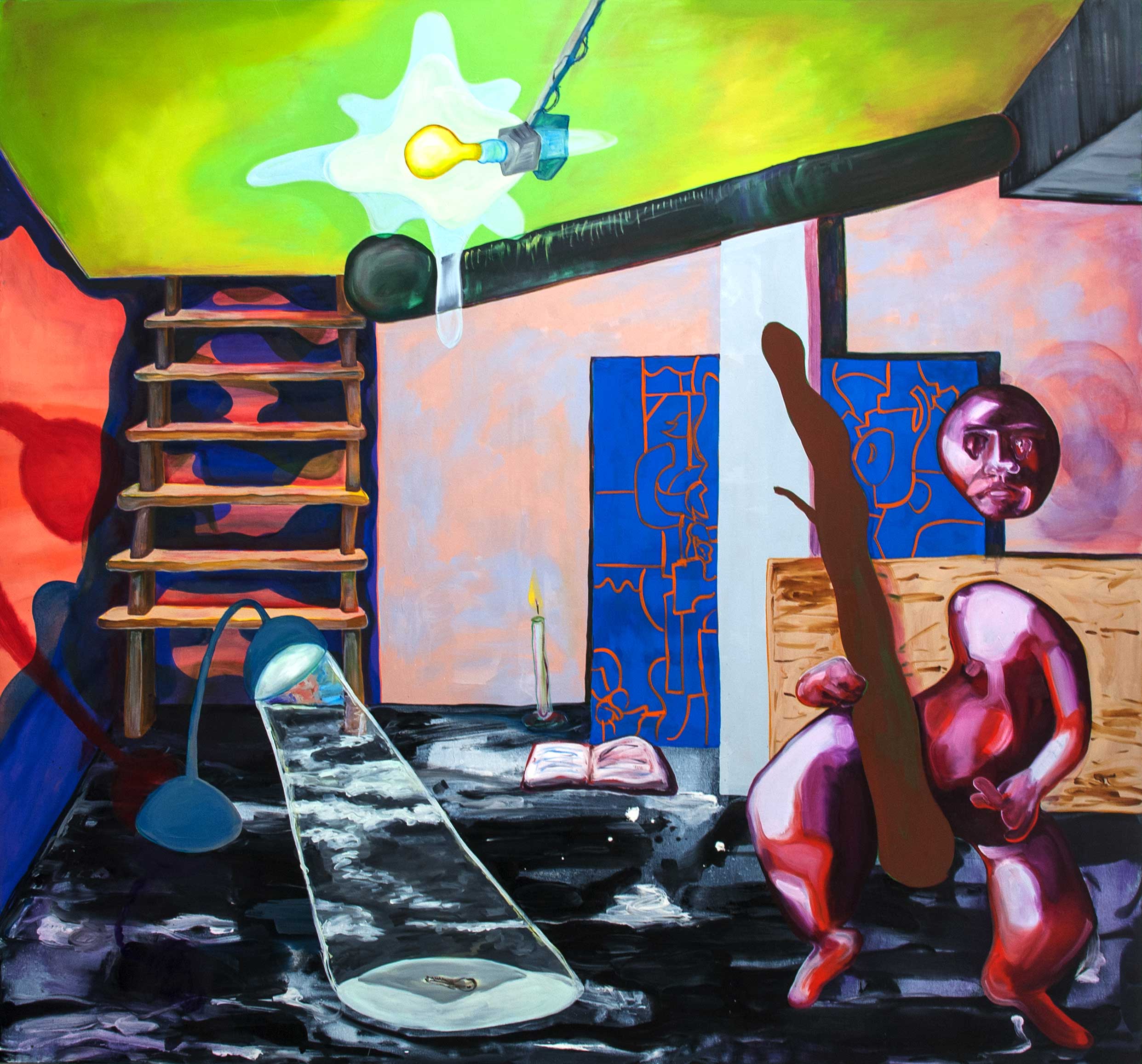 70 x 78 inches _ oil and acrylic on canvas _ 2019