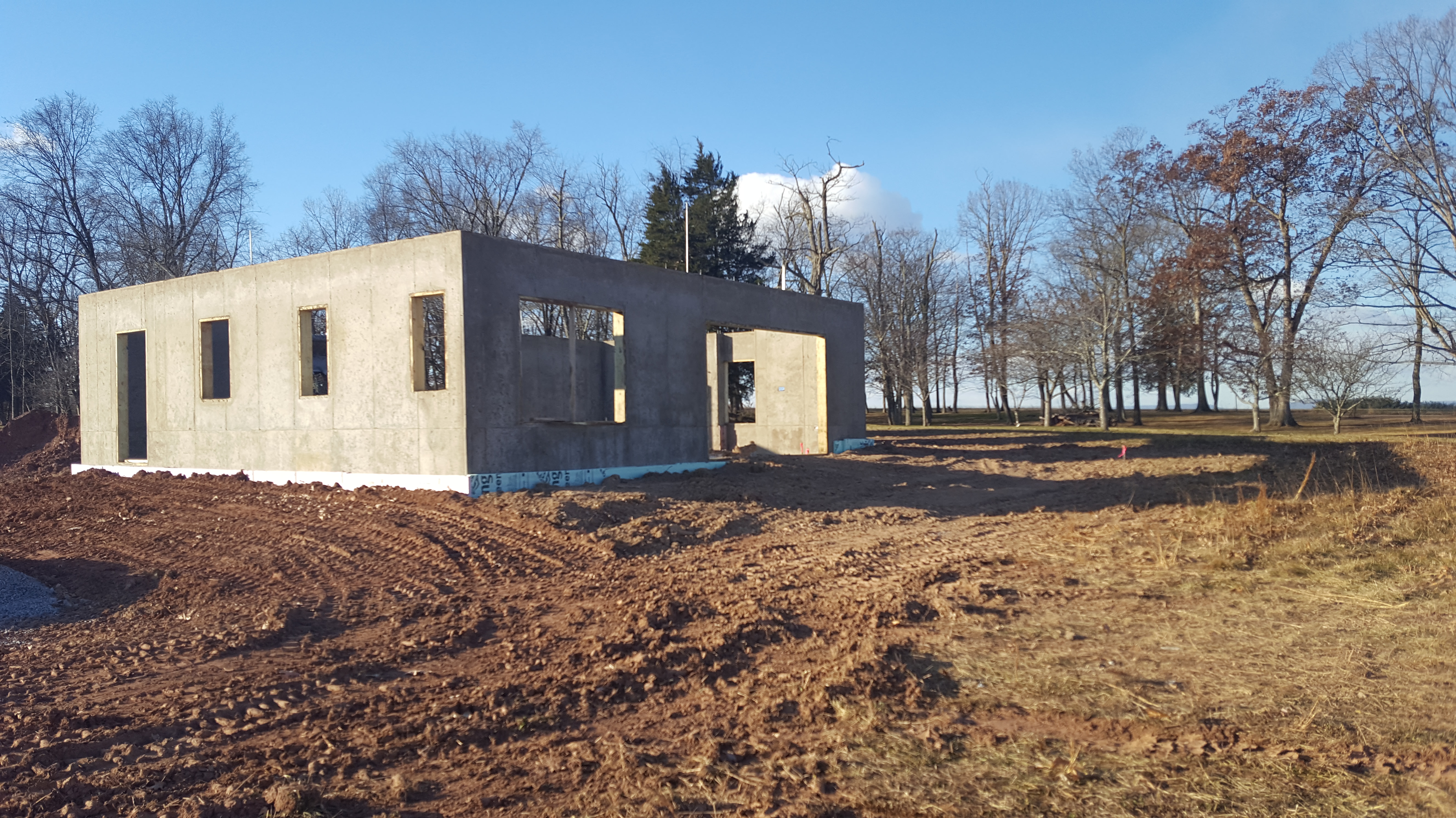 The house under construction.