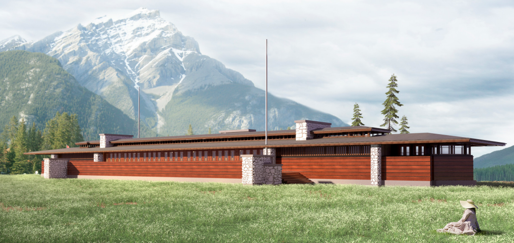 Banff Pavilion Model (rendering by Alvin Huang, Ryerson University, 2020)