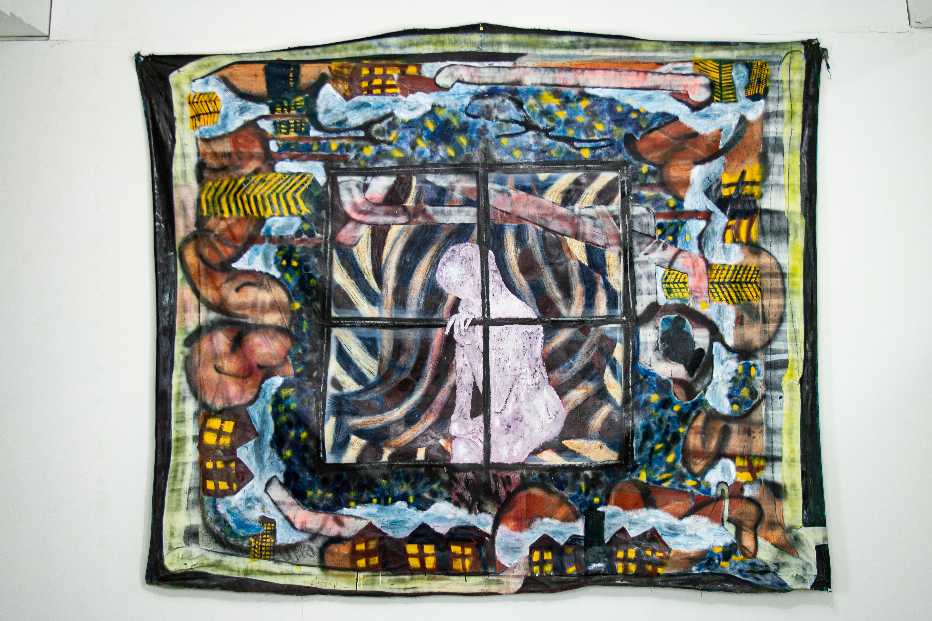  Hot night, 200 x 220cm, 2022